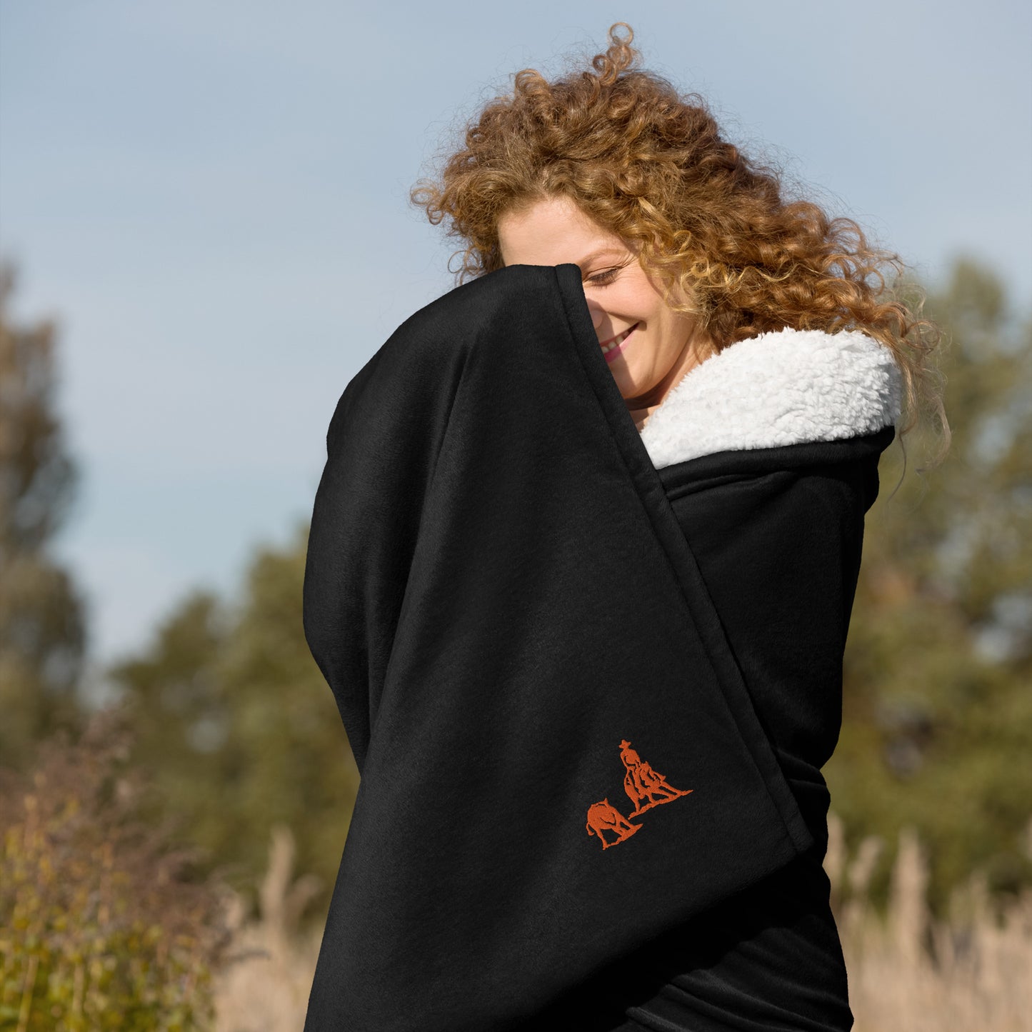 Premium Sherpa Blanket - Cutting Horse