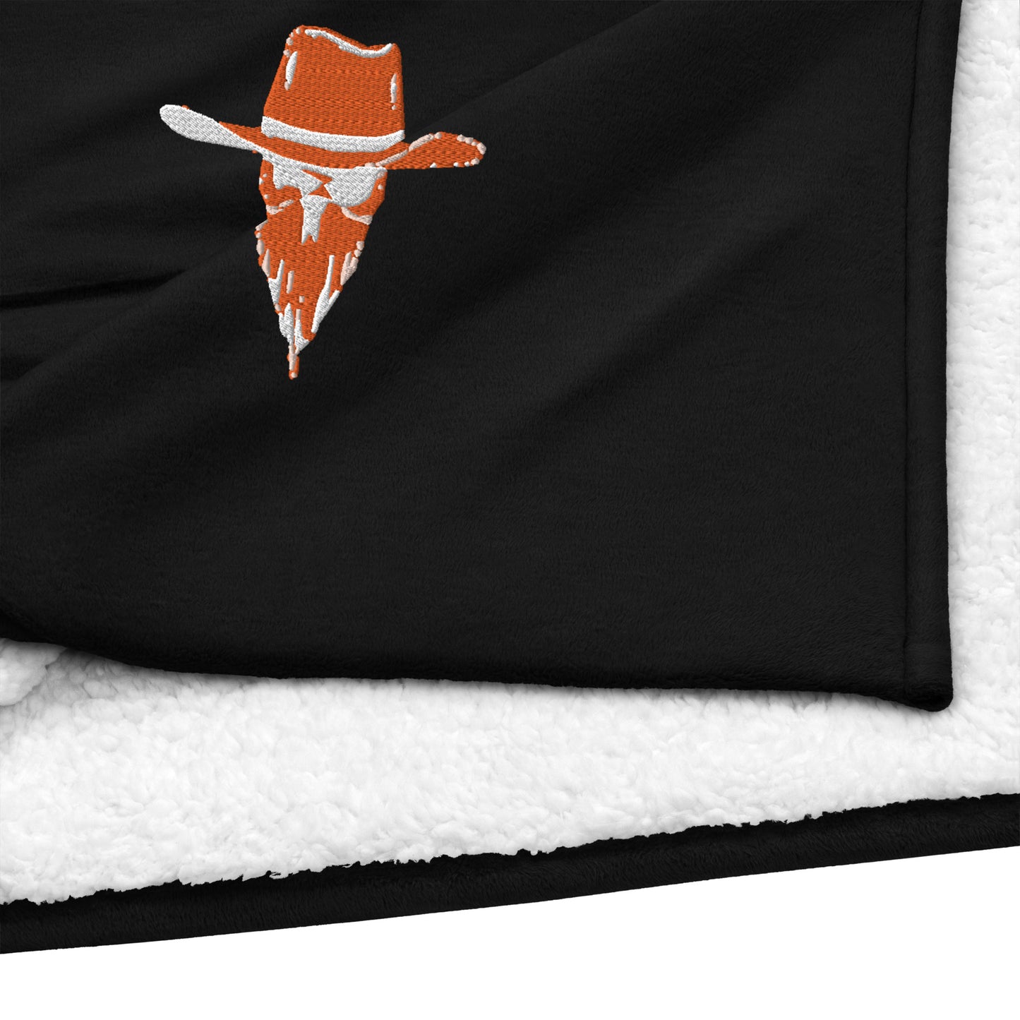 Premium Sherpa Blanket - Cowboy Skull