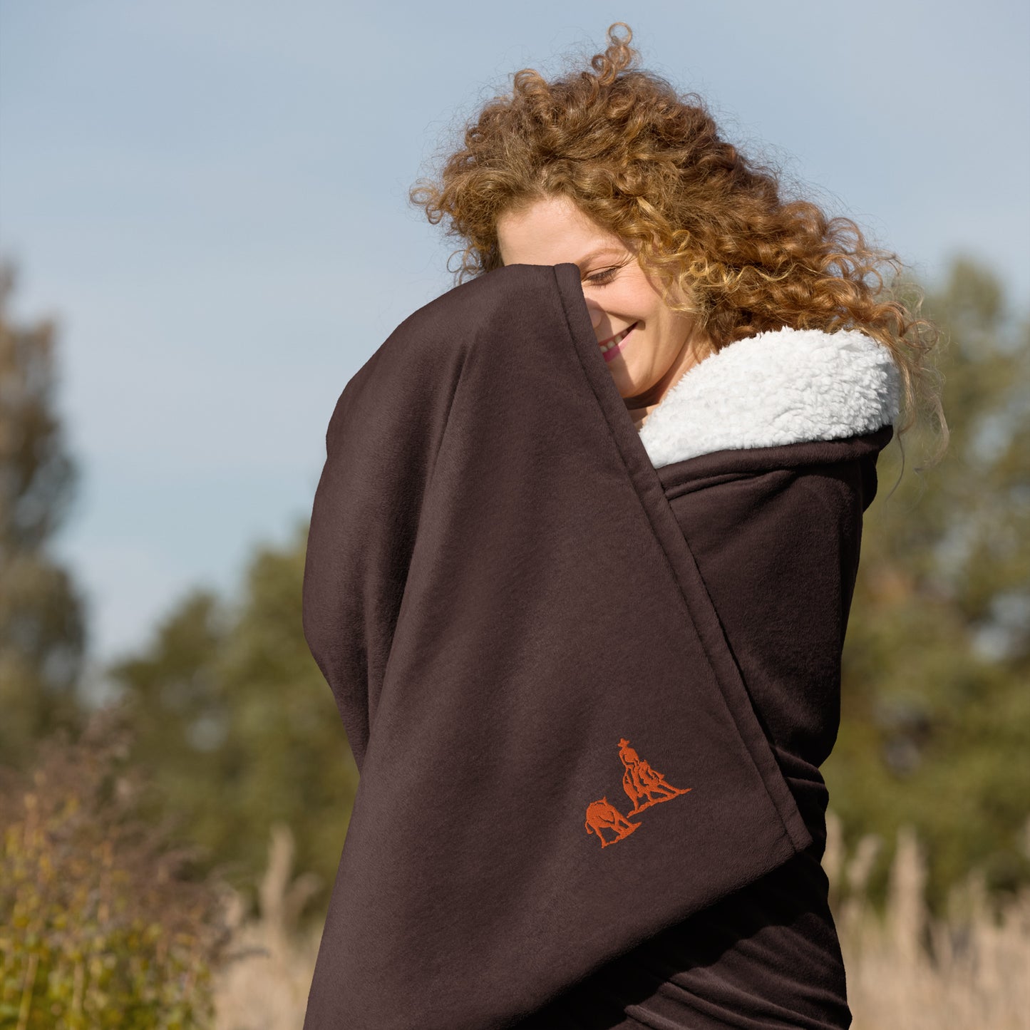 Premium Sherpa Blanket - Cutting Horse