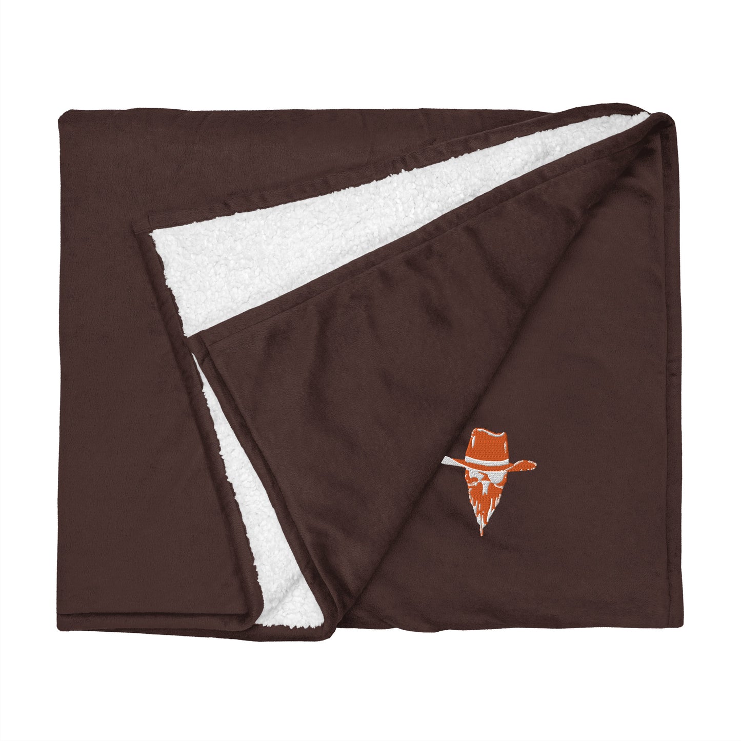 Premium Sherpa Blanket - Cowboy Skull