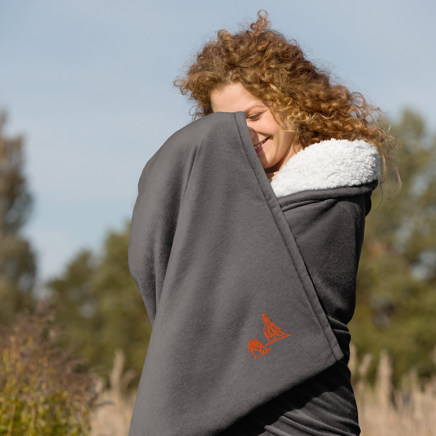 Premium Sherpa Blanket - Cutting Horse