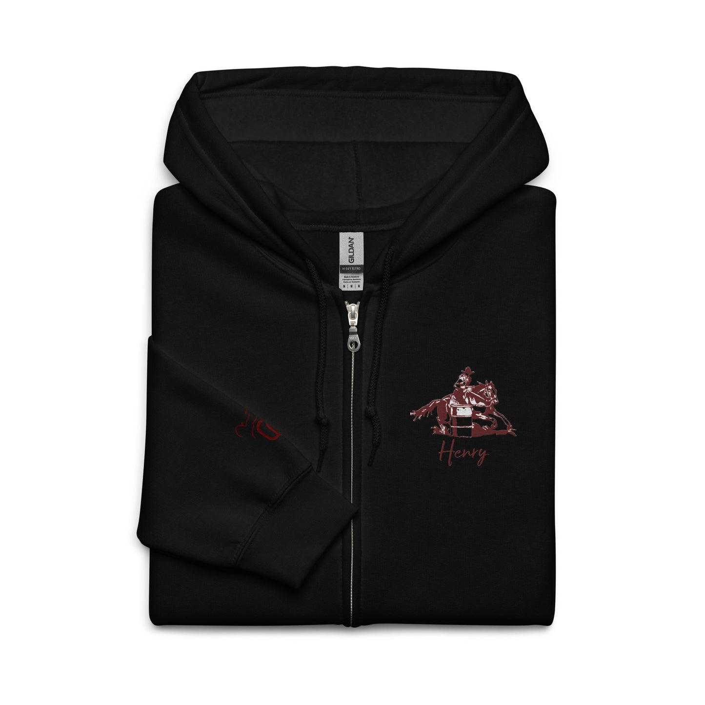 Barrel Racer - Happiness Comes at Full Speed - Unisex heavy blend zip hoodie