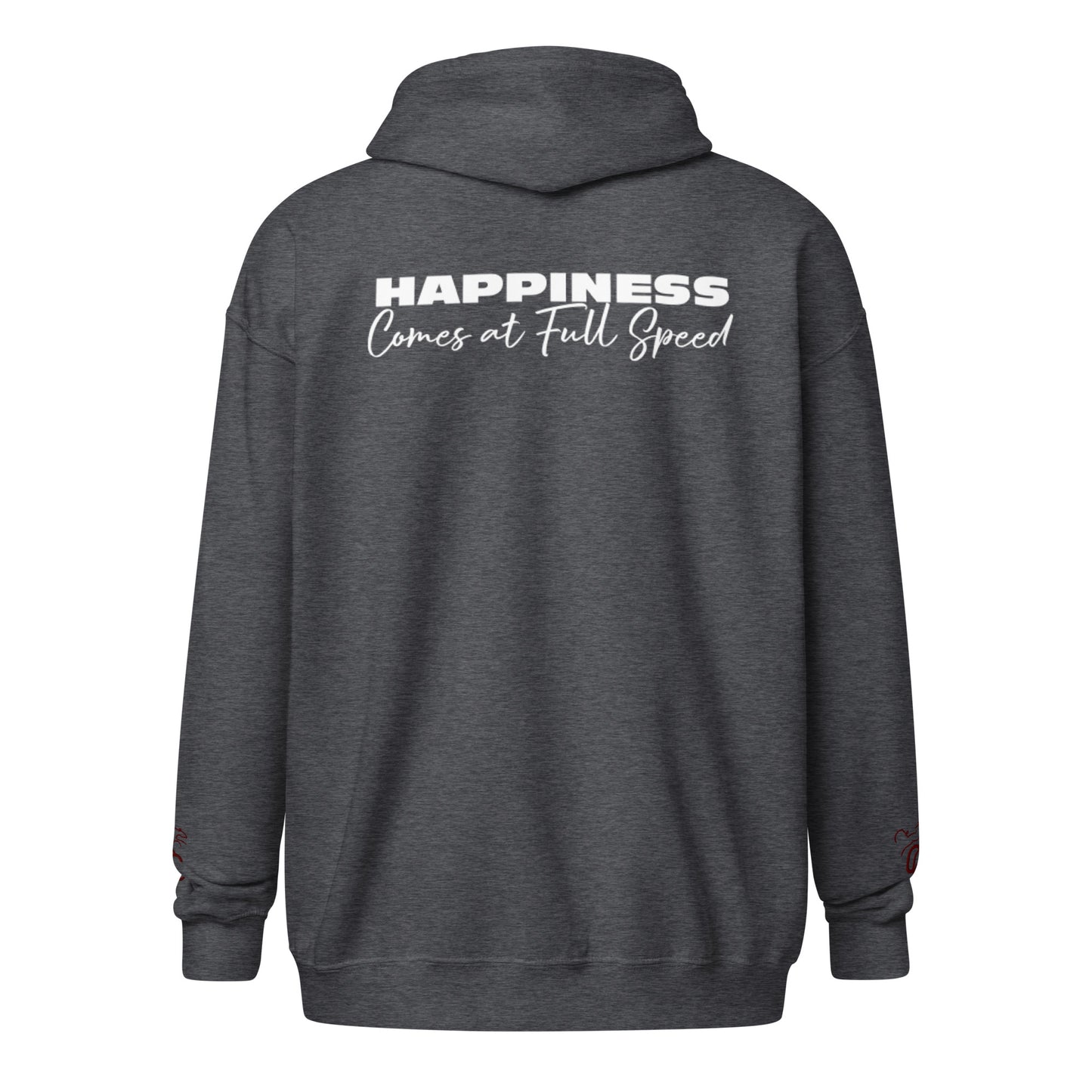 Barrel Racer - Happiness Comes at Full Speed - Unisex heavy blend zip hoodie