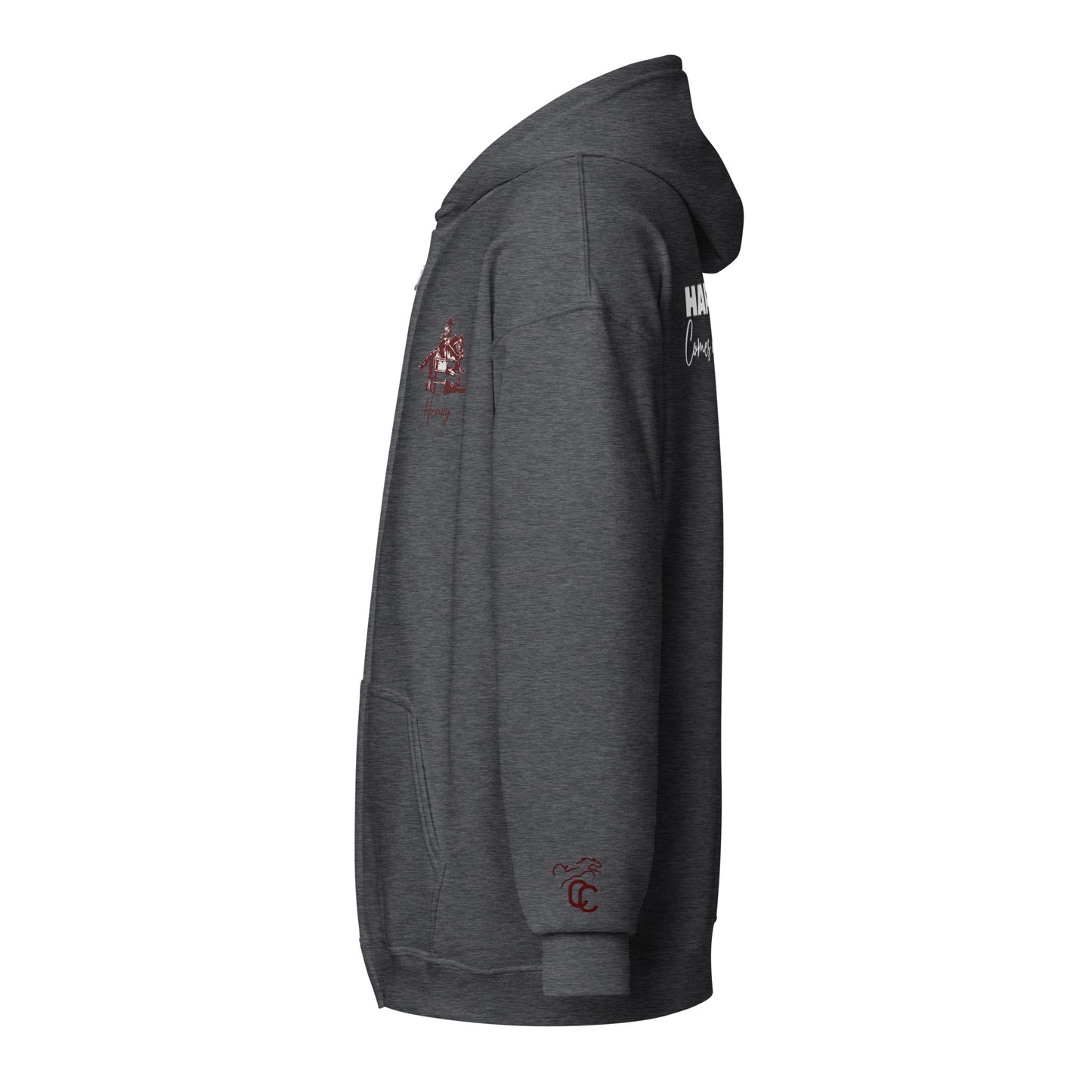 Barrel Racer - Happiness Comes at Full Speed - Unisex heavy blend zip hoodie