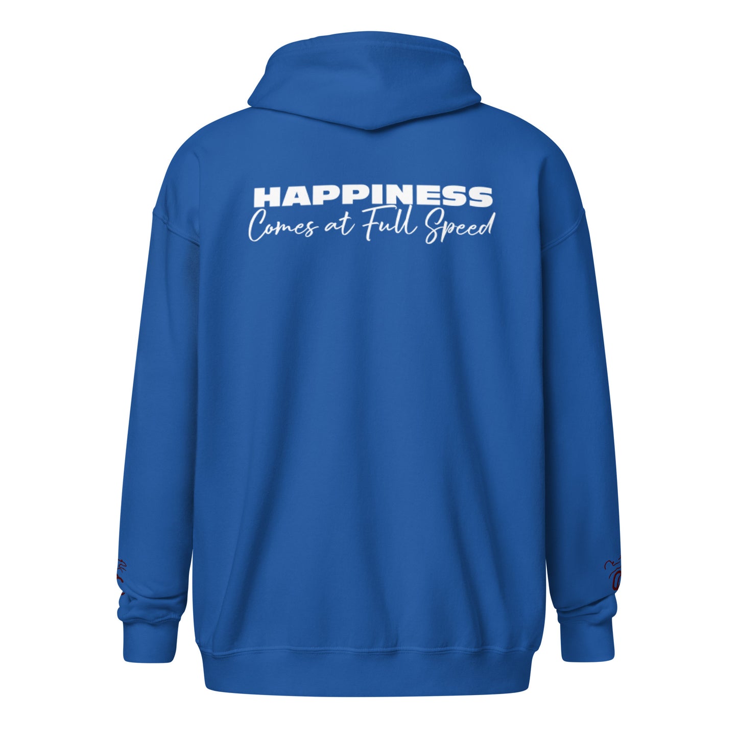 Barrel Racer - Happiness Comes at Full Speed - Unisex heavy blend zip hoodie