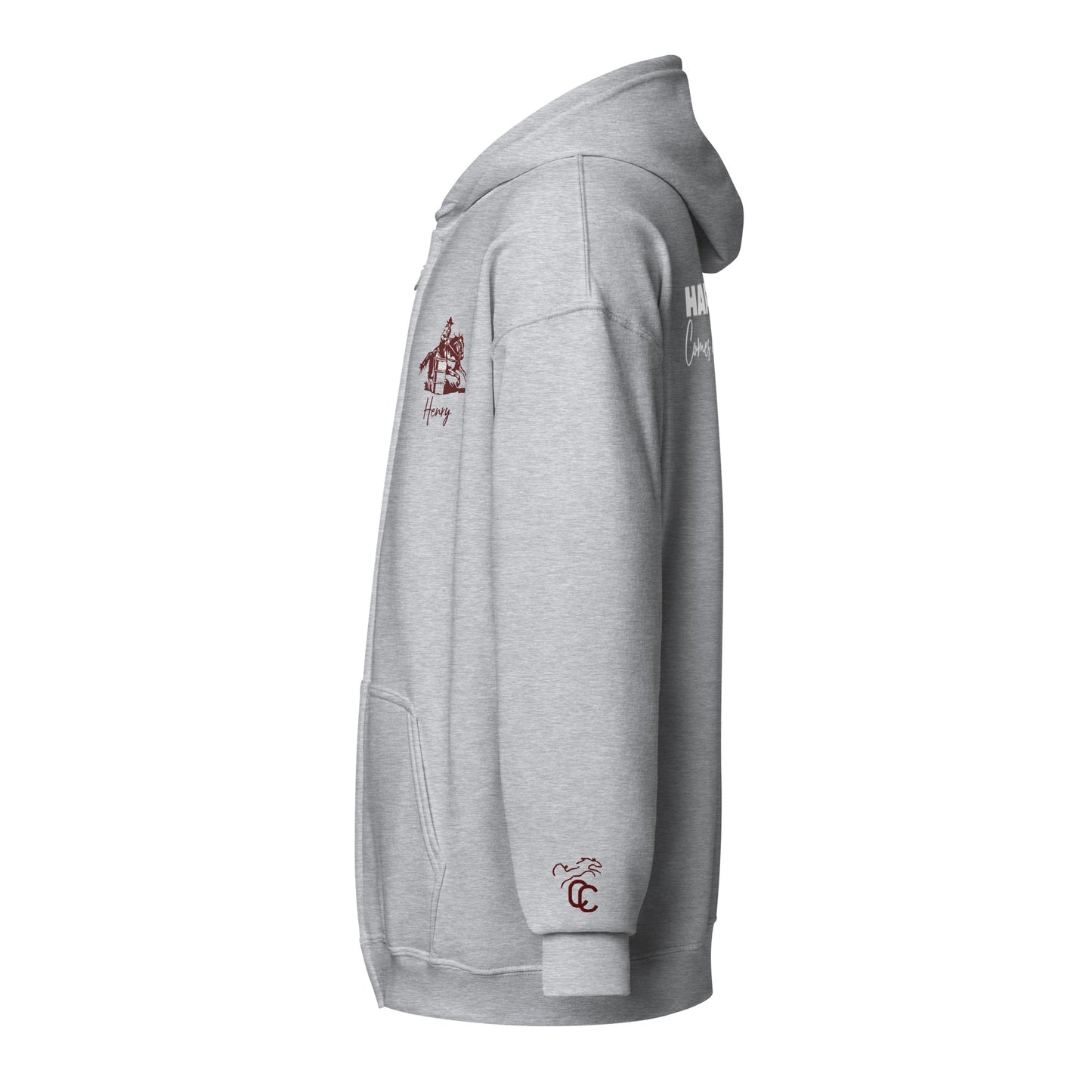 Barrel Racer - Happiness Comes at Full Speed - Unisex heavy blend zip hoodie