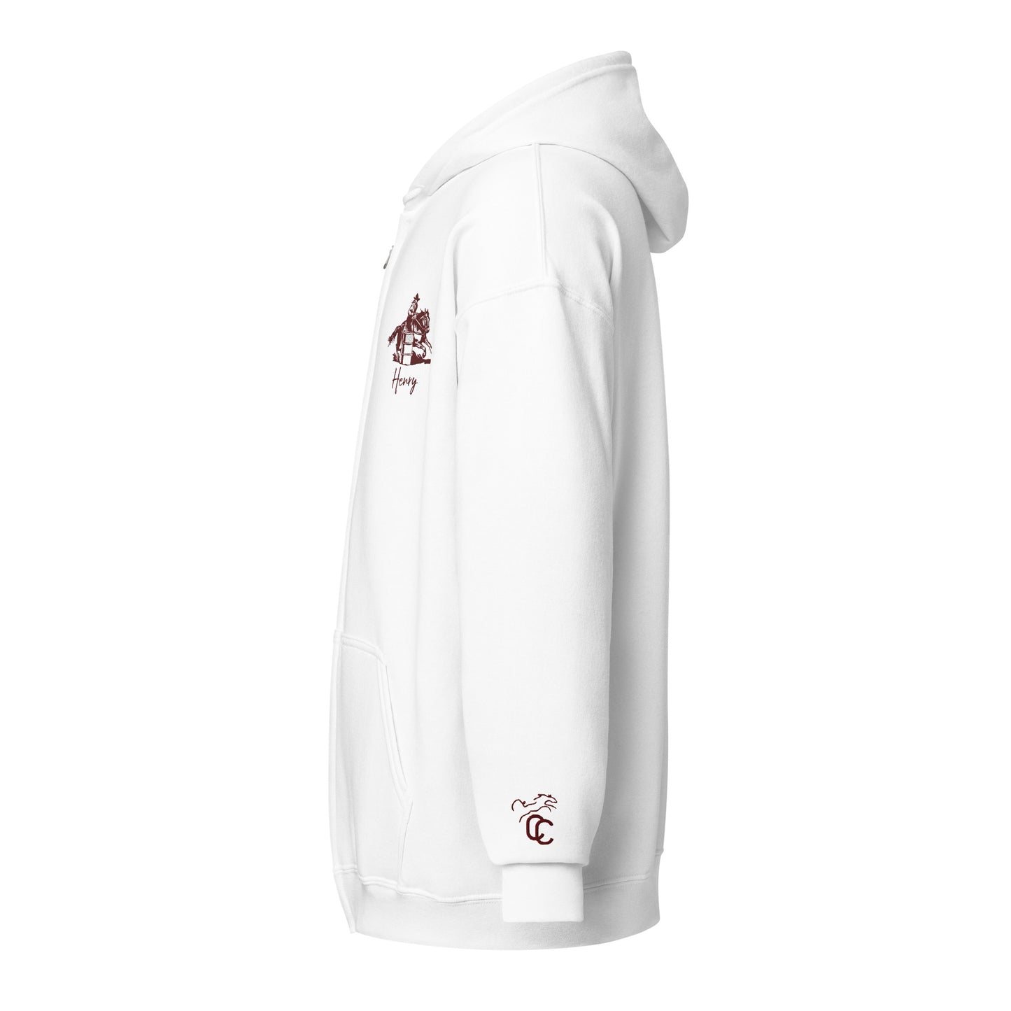 Barrel Racer - Happiness Comes at Full Speed - Unisex heavy blend zip hoodie