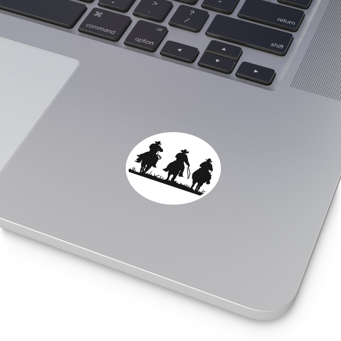 3 Cowboys/Round Stickers - Indoor\Outdoor