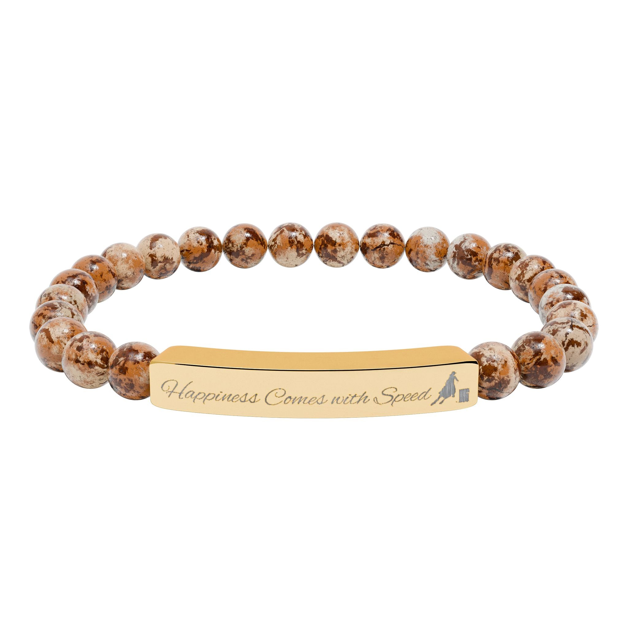 Happiness Comes with Speed – Natural Stone Barrel Racer Bracelet