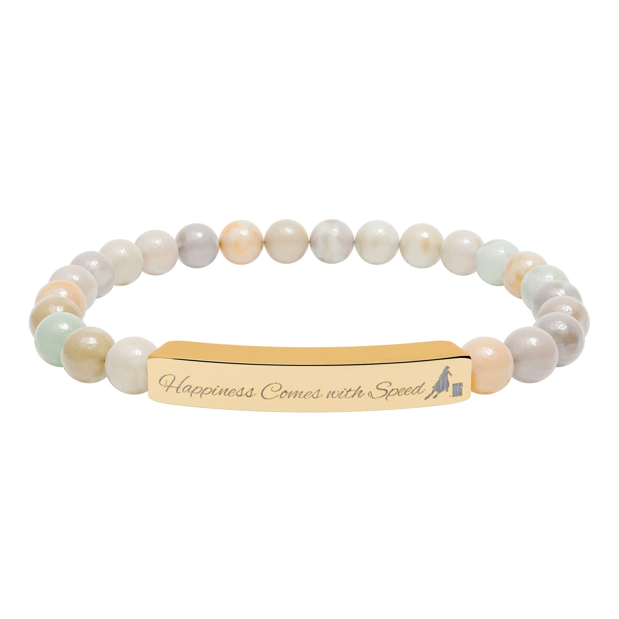 Happiness Comes with Speed – Natural Stone Barrel Racer Bracelet