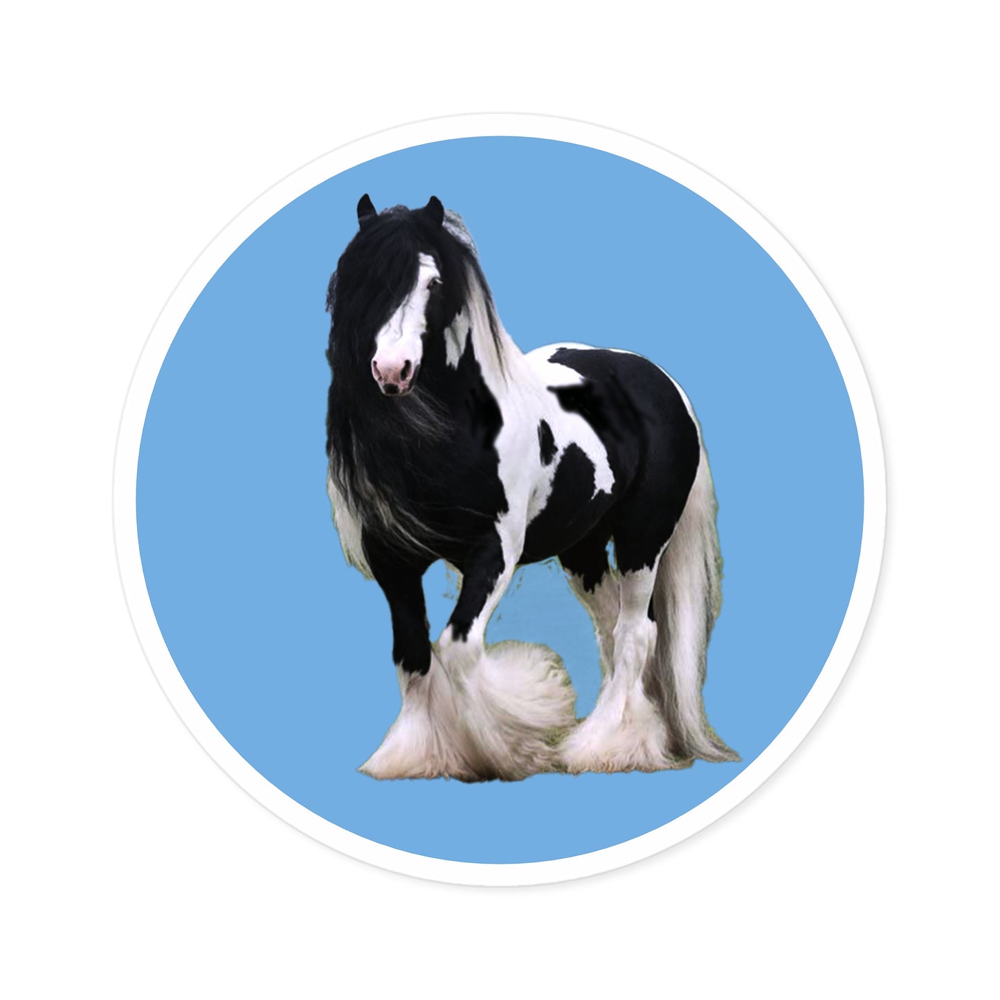 Gypsy Vanner\ Round Stickers - Indoor\Outdoor