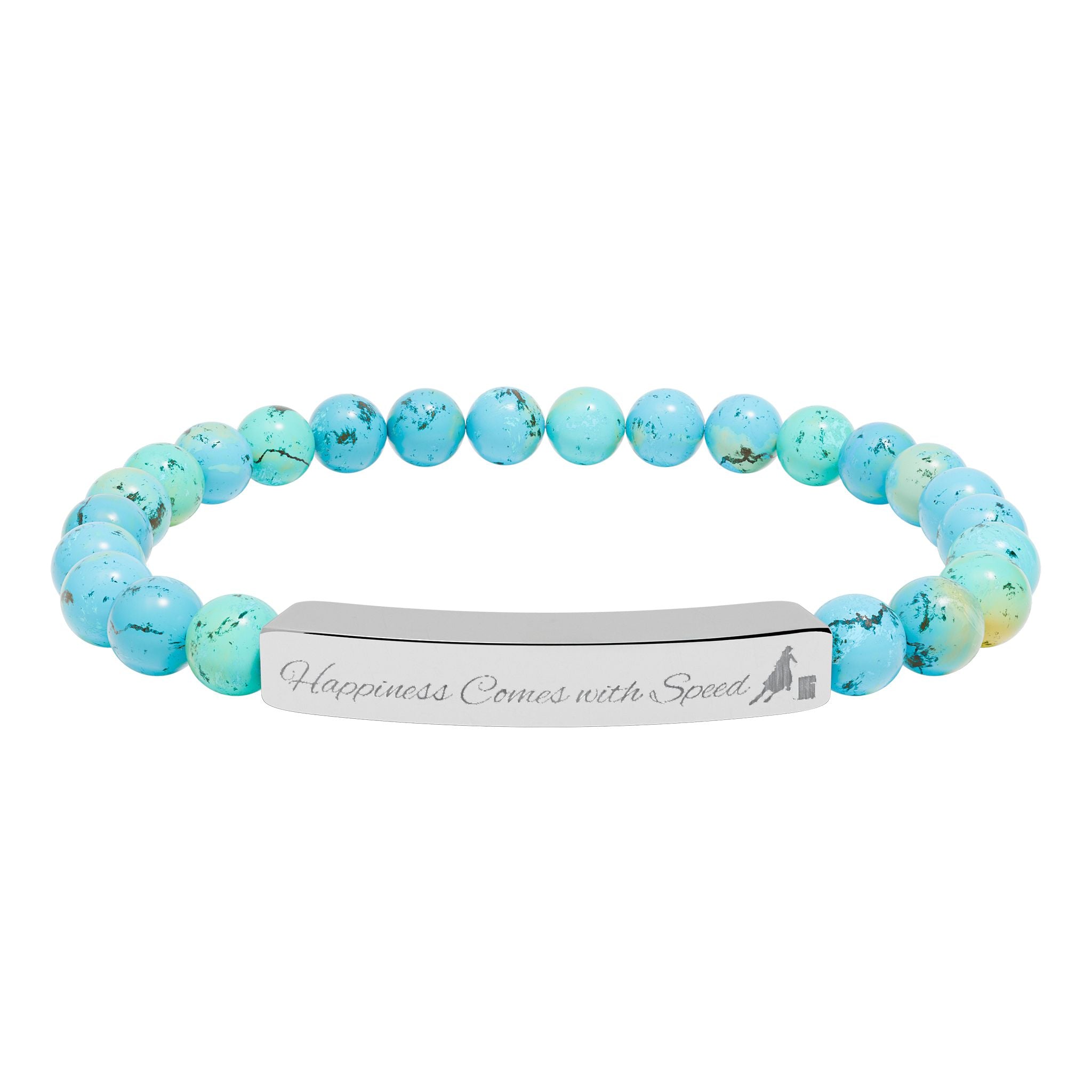 Happiness Comes with Speed – Natural Stone Barrel Racer Bracelet