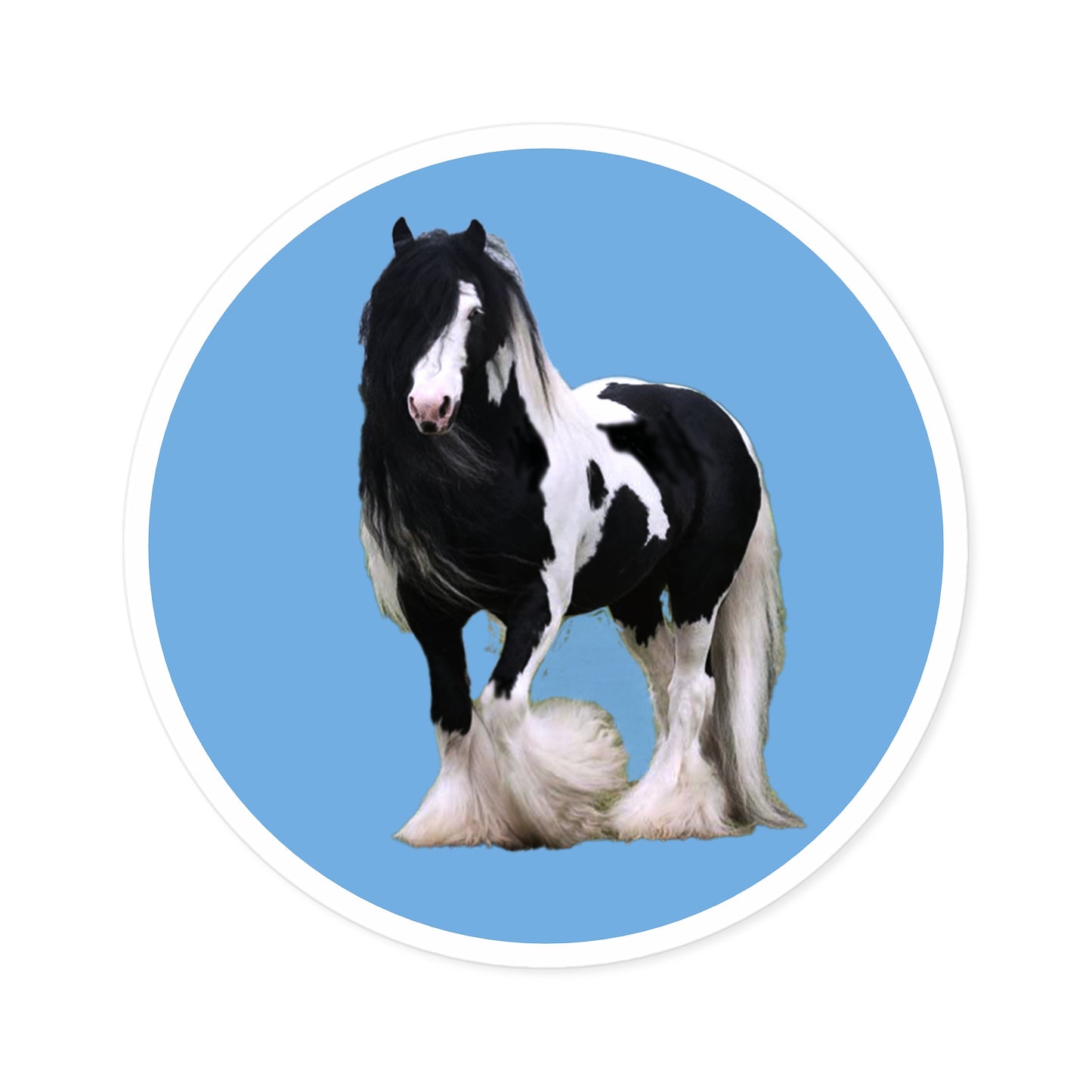 Gypsy Vanner\ Round Stickers - Indoor\Outdoor