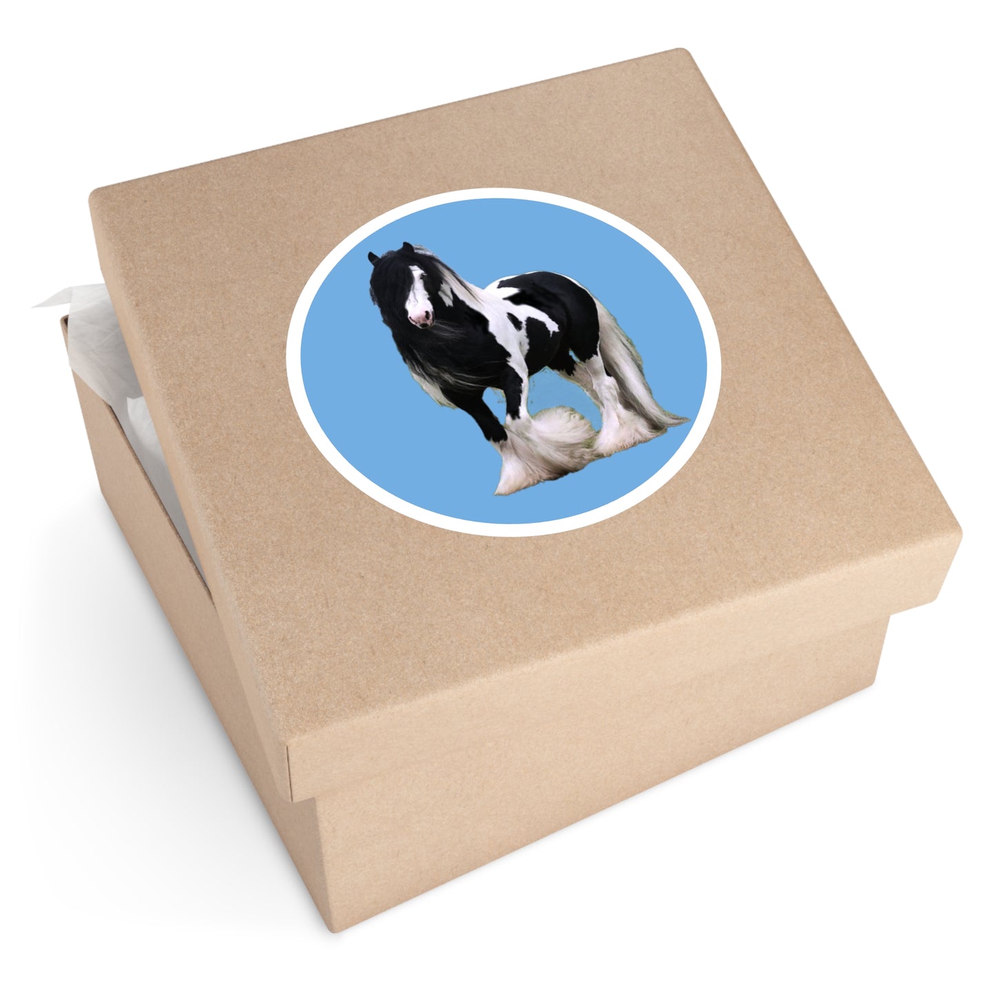 Gypsy Vanner\ Round Stickers - Indoor\Outdoor