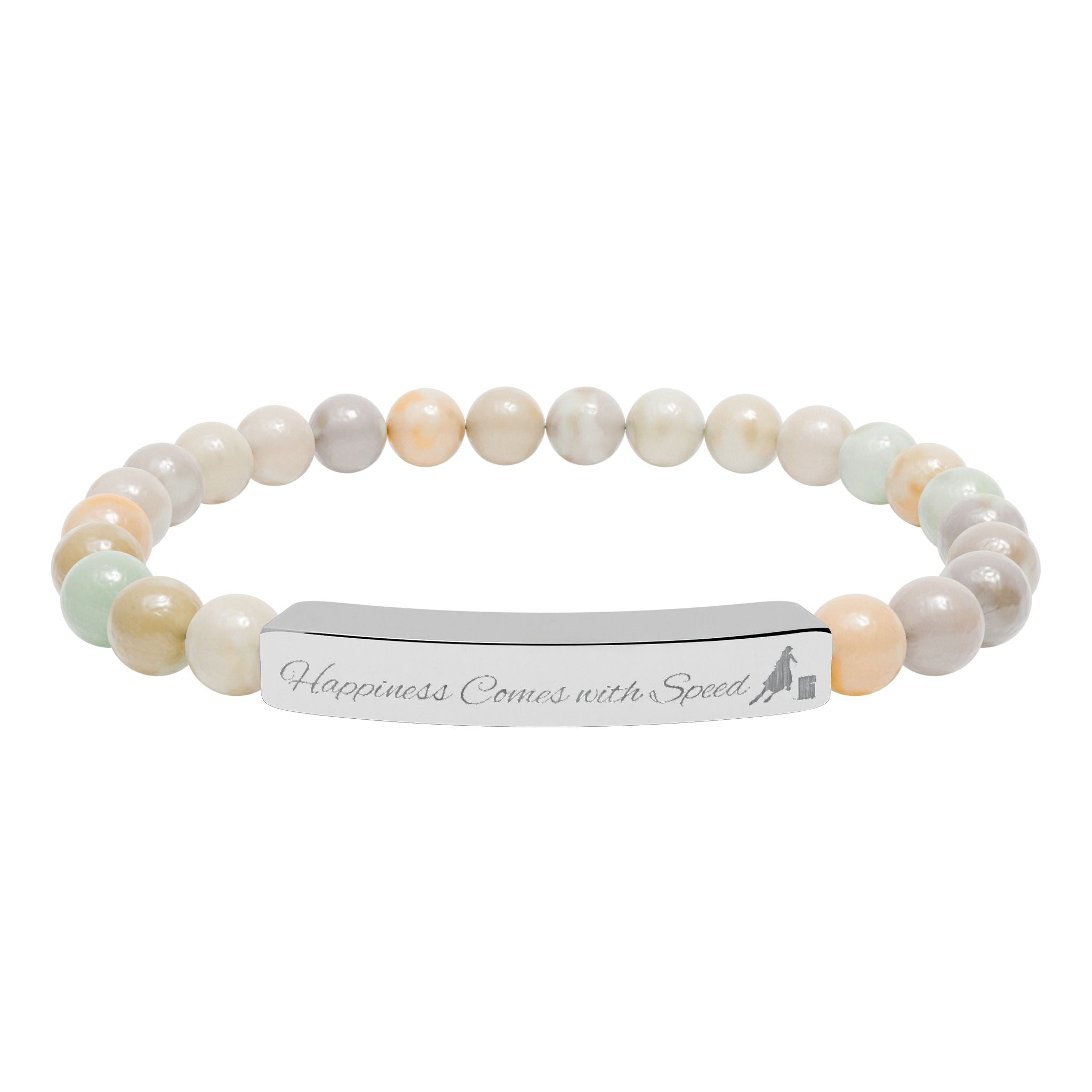 Happiness Comes with Speed – Natural Stone Barrel Racer Bracelet