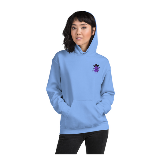 Customizable Western Halloween Hoodie | Embroidered Ghost Cowboy & Printed Pumpkin Cowboy