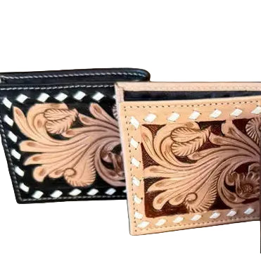 The Beaded Cross Leather Men's Wallet