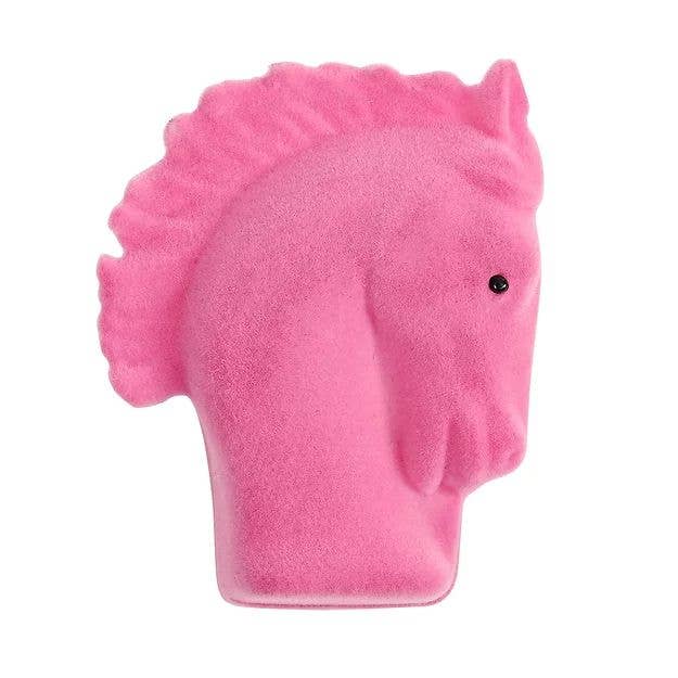 AWST Int'l Aqua Rhinestone Horseshoe Necklace w/Horse Head Gift Box