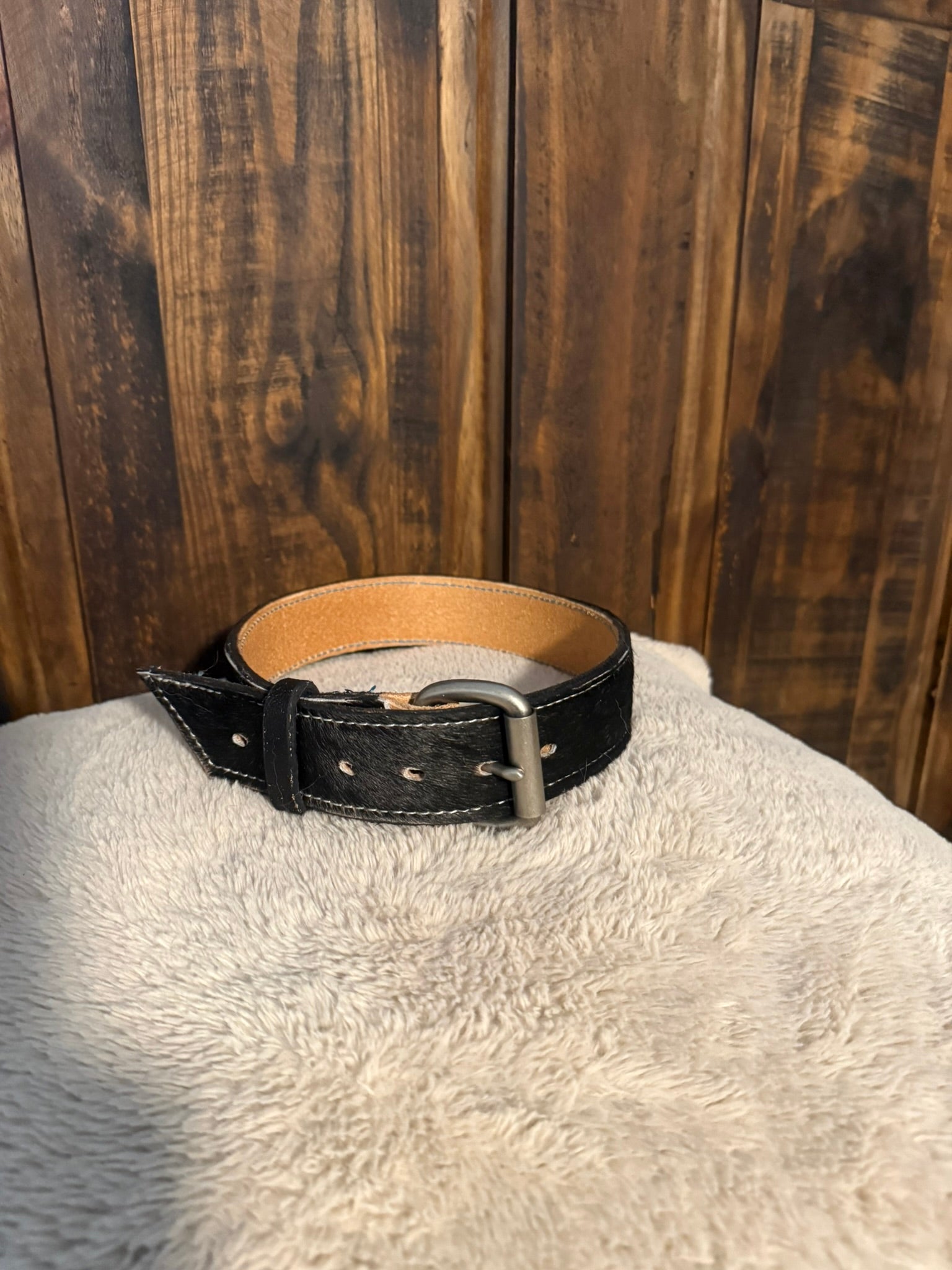 Handmade Hair-on-Hide Dog Collar — Made to Order
