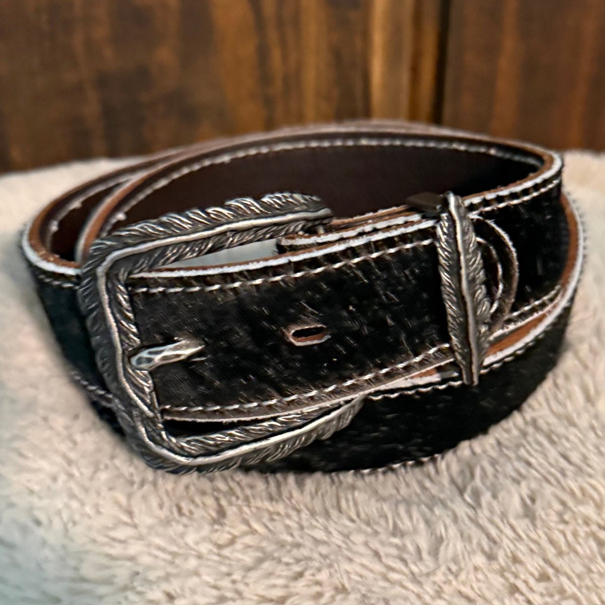 Handmade Hair-on-Hide Leather Belt — Made to Order
