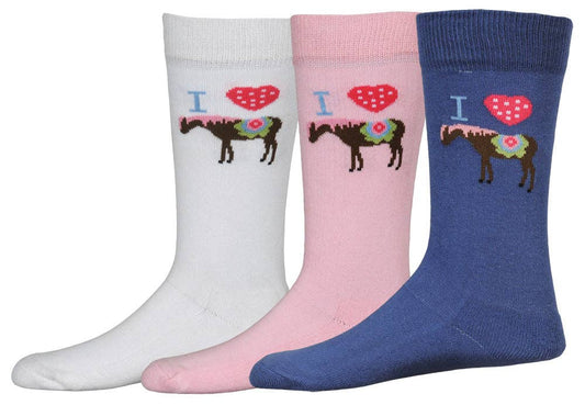 TuffRider I Heart Pony Ankle Socks - 3 Pack