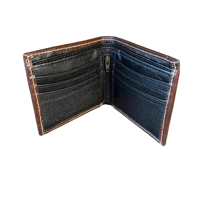 The Beaded Cross Leather Men's Wallet