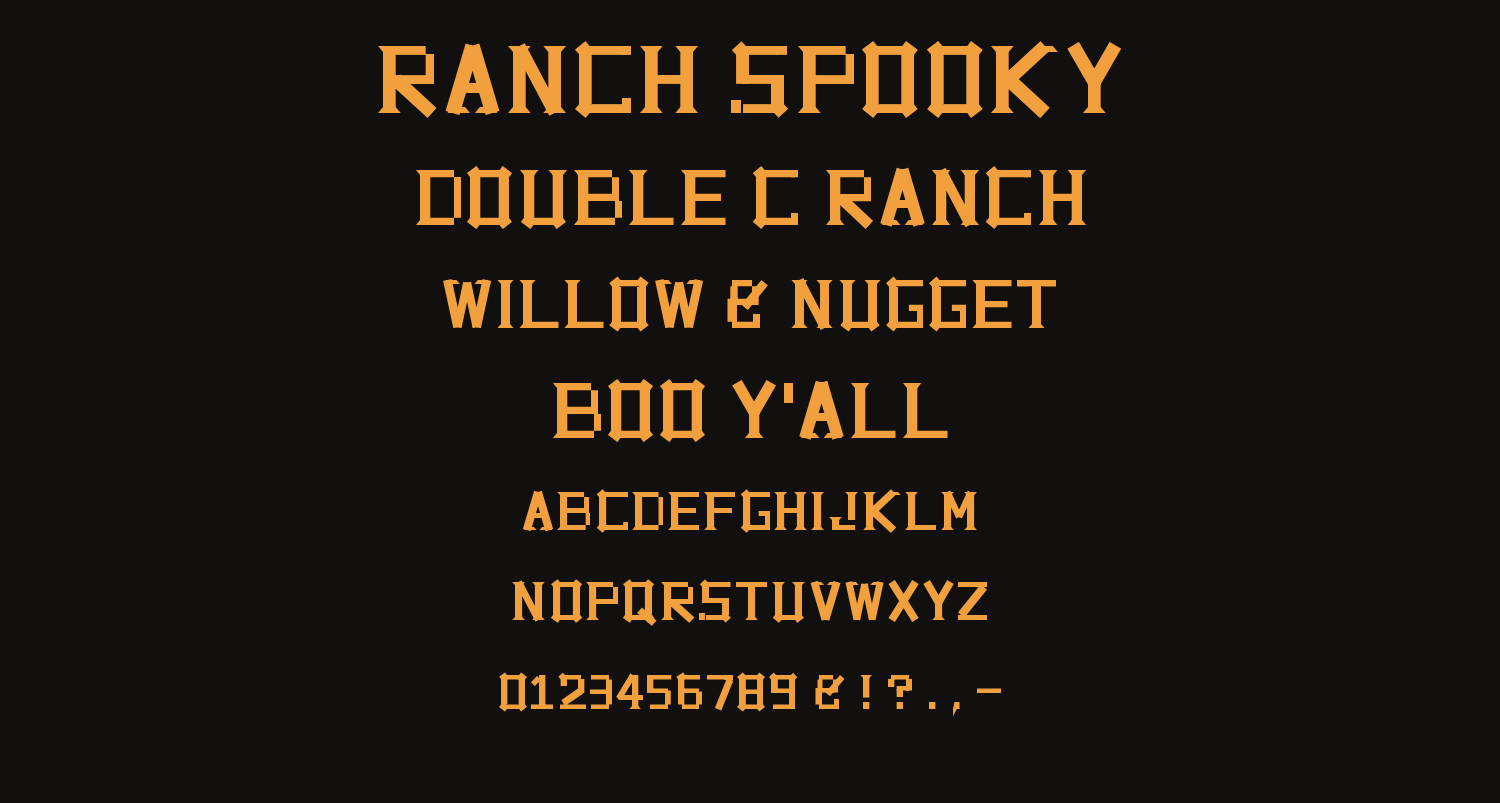 Ranch Spooky Font Duo — Western Halloween Display Typeface