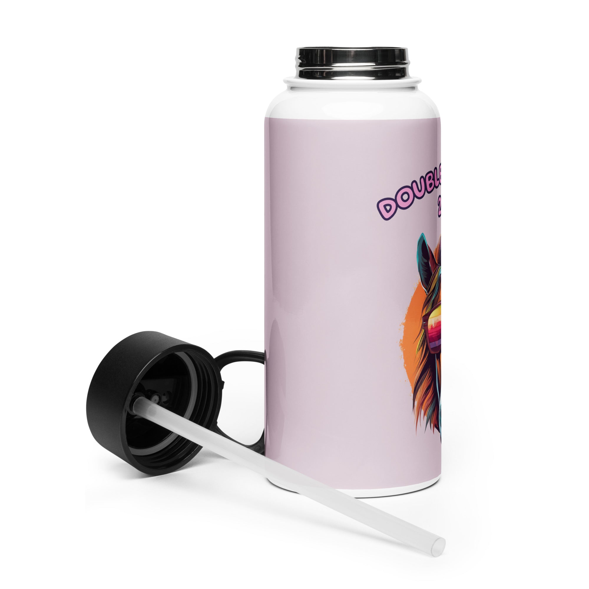 Double C Ranch Summer Camp water bottle with a straw - view 3