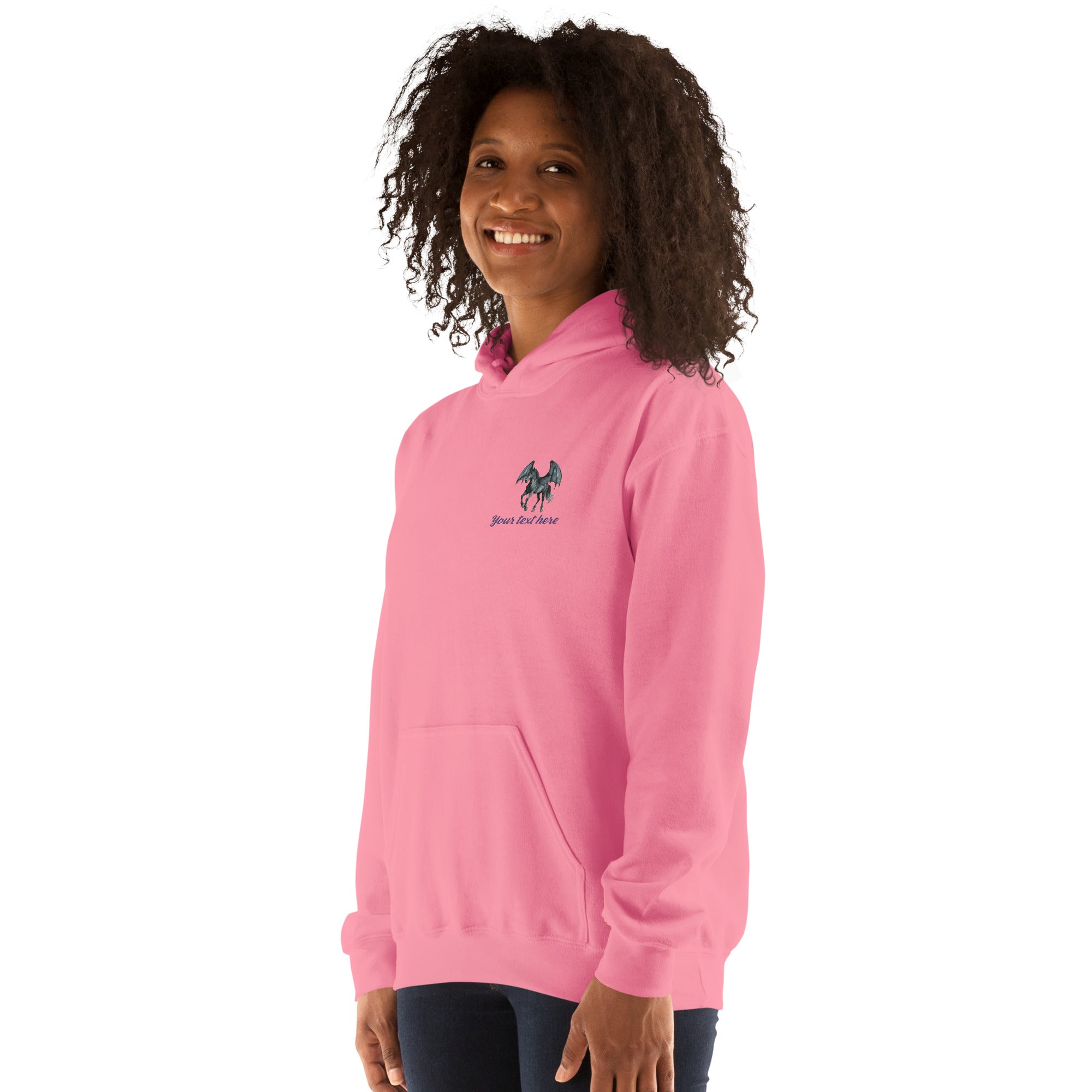 Customizable Western Spooky Hoodie | Embroidered Front & Day of the Dead Cowgirl Back Design - view 62