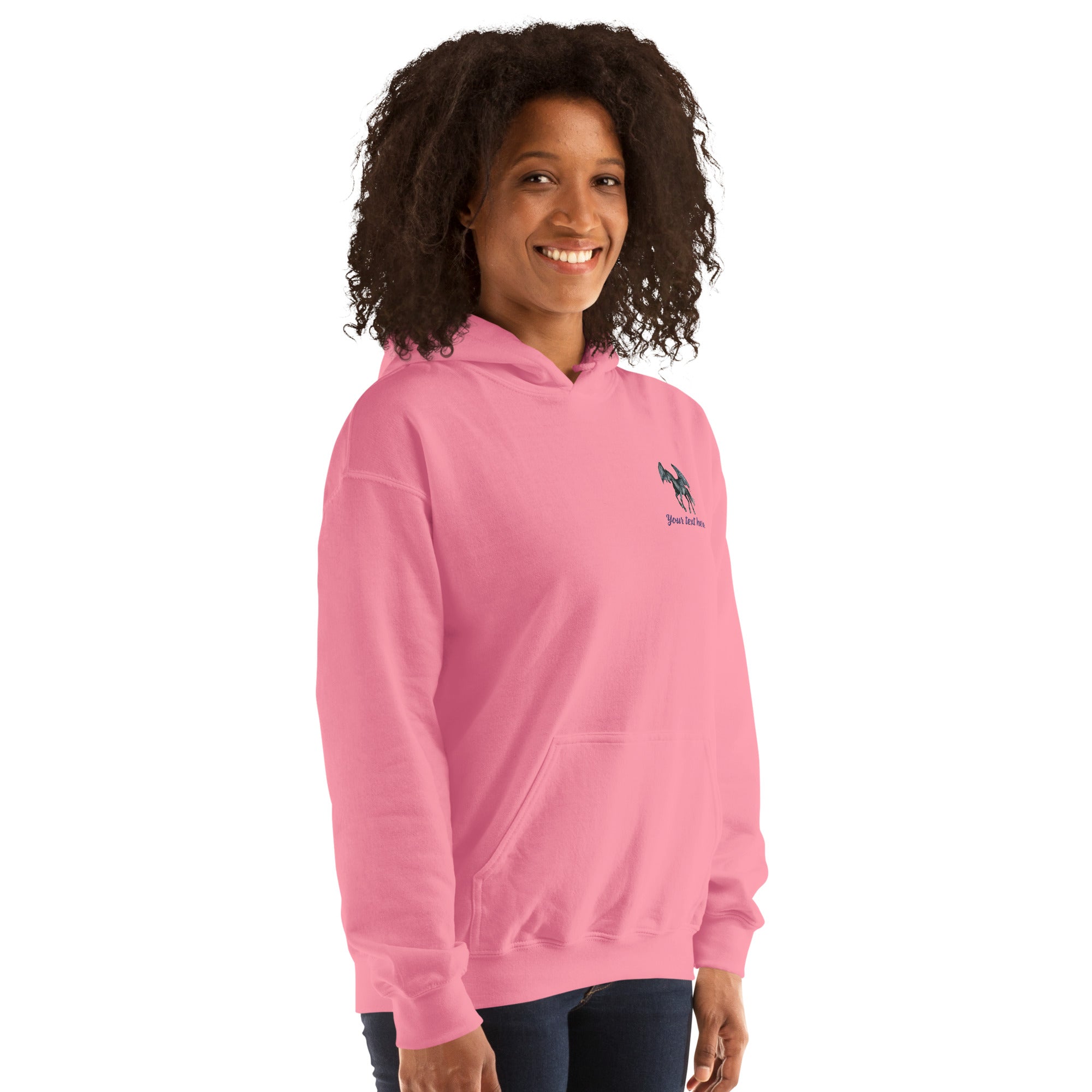 Customizable Western Spooky Hoodie | Embroidered Front & Day of the Dead Cowgirl Back Design - view 64