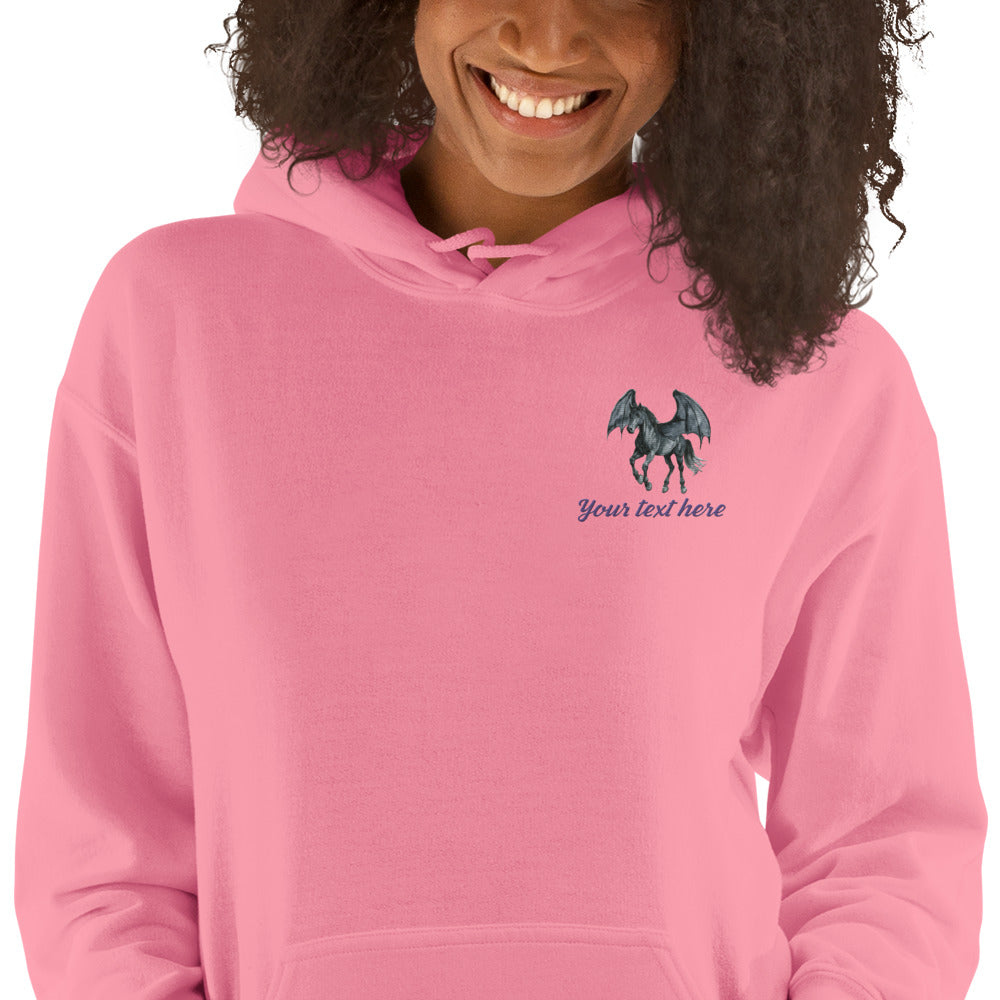 Customizable Western Spooky Hoodie | Embroidered Front & Day of the Dead Cowgirl Back Design - view 65