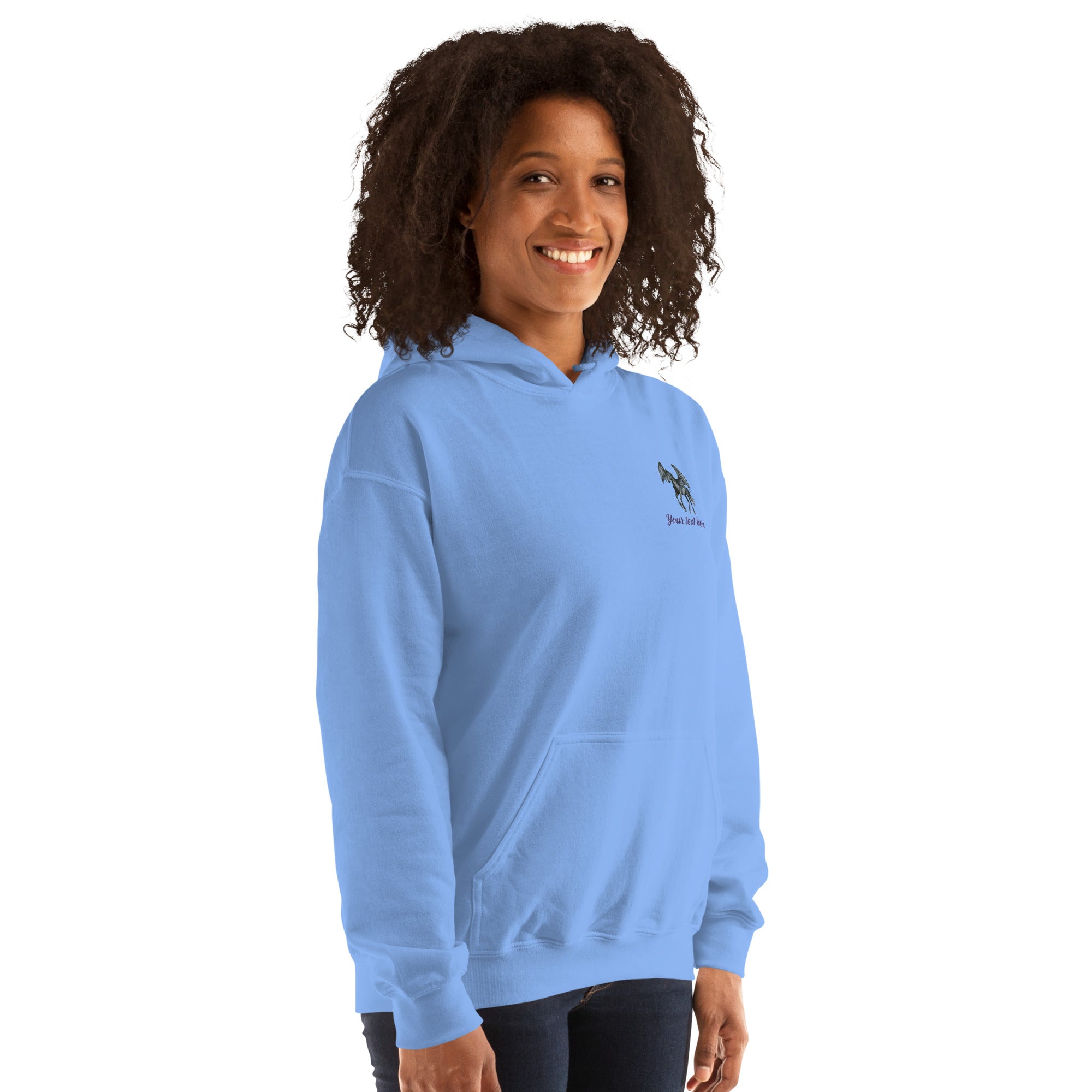 Customizable Western Spooky Hoodie | Embroidered Front & Day of the Dead Cowgirl Back Design - view 58
