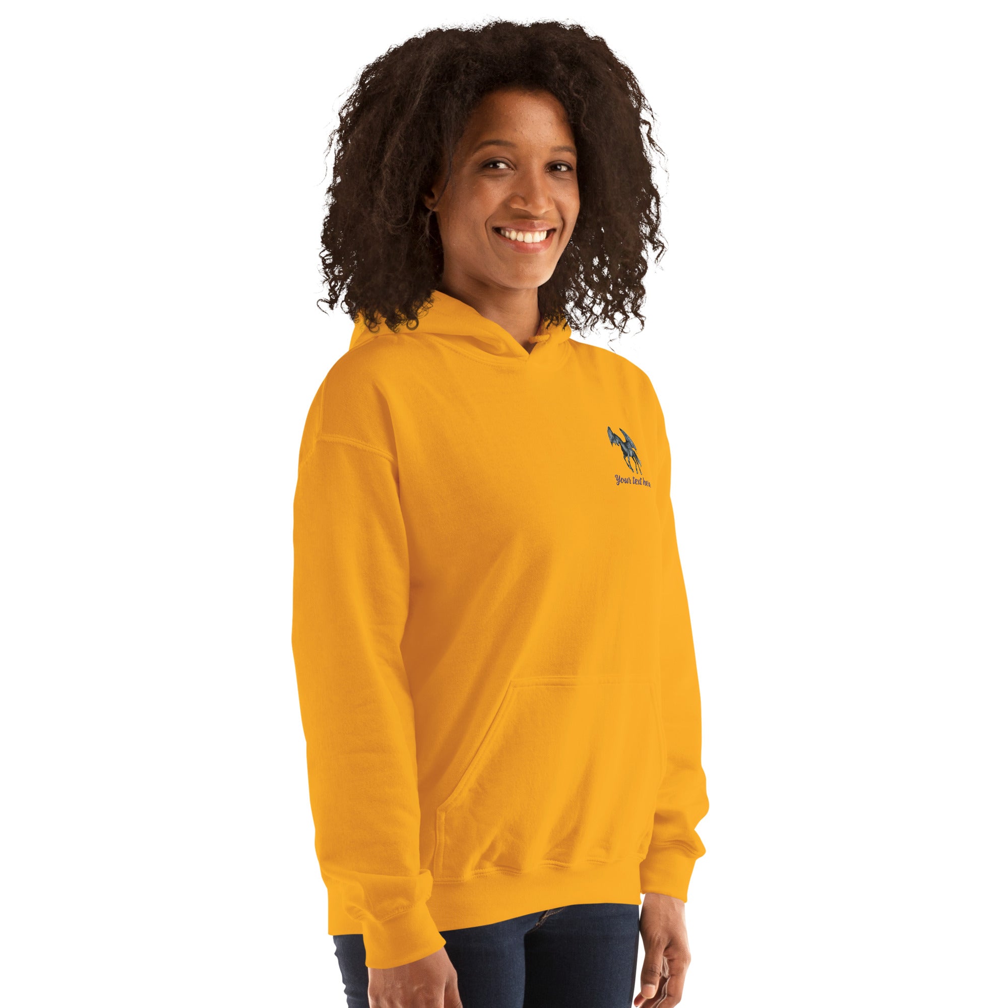 Customizable Western Spooky Hoodie | Embroidered Front & Day of the Dead Cowgirl Back Design - view 70