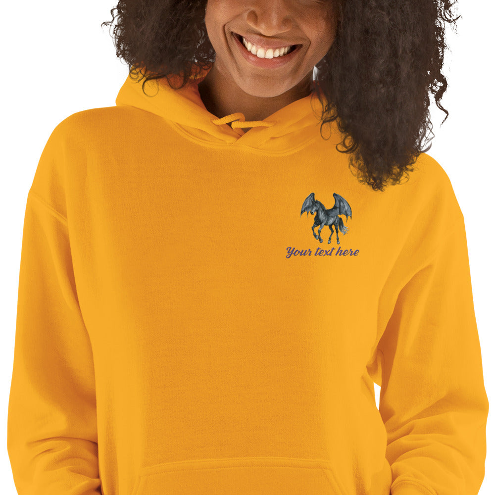 Customizable Western Spooky Hoodie | Embroidered Front & Day of the Dead Cowgirl Back Design - view 66