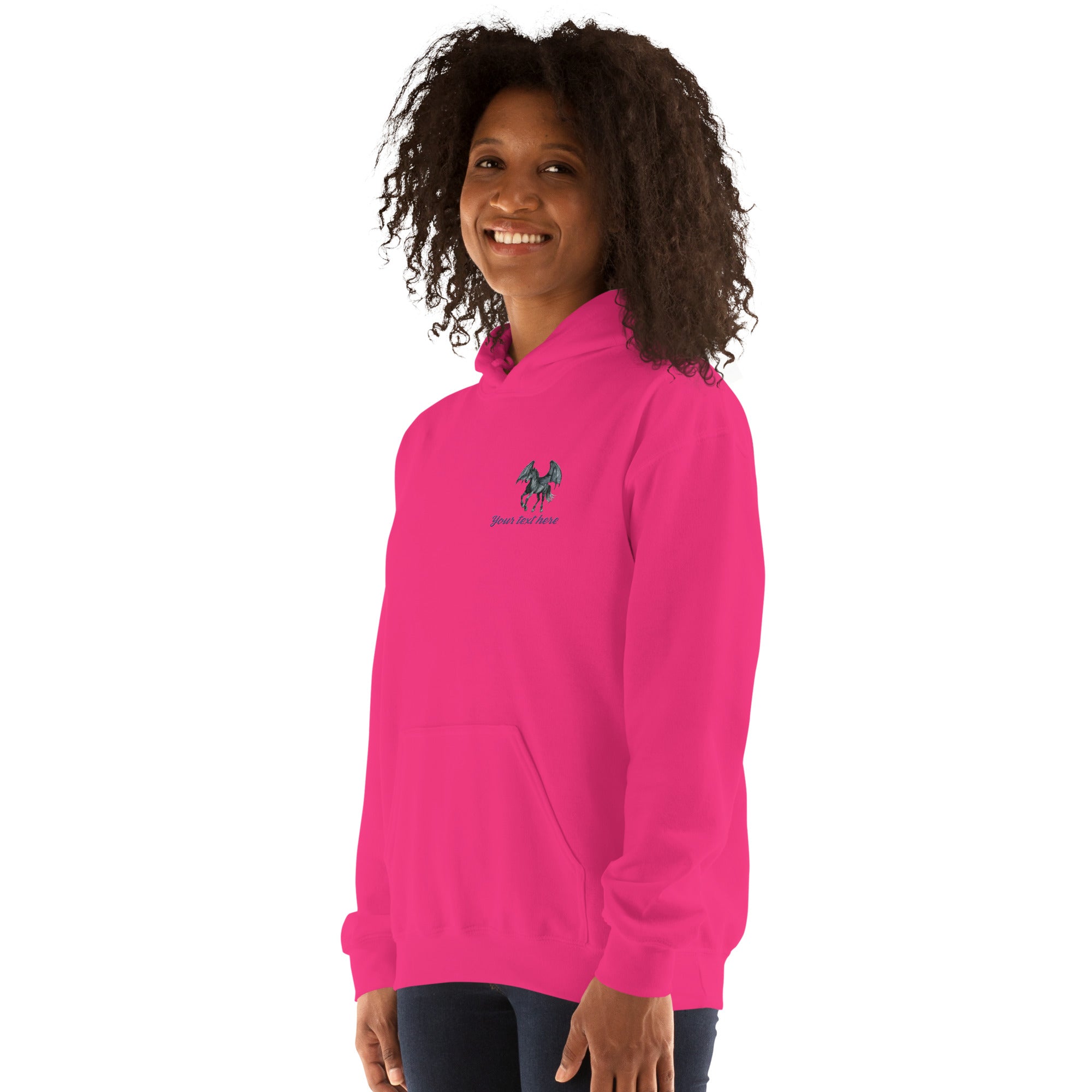 Customizable Western Spooky Hoodie | Embroidered Front & Day of the Dead Cowgirl Back Design - view 30