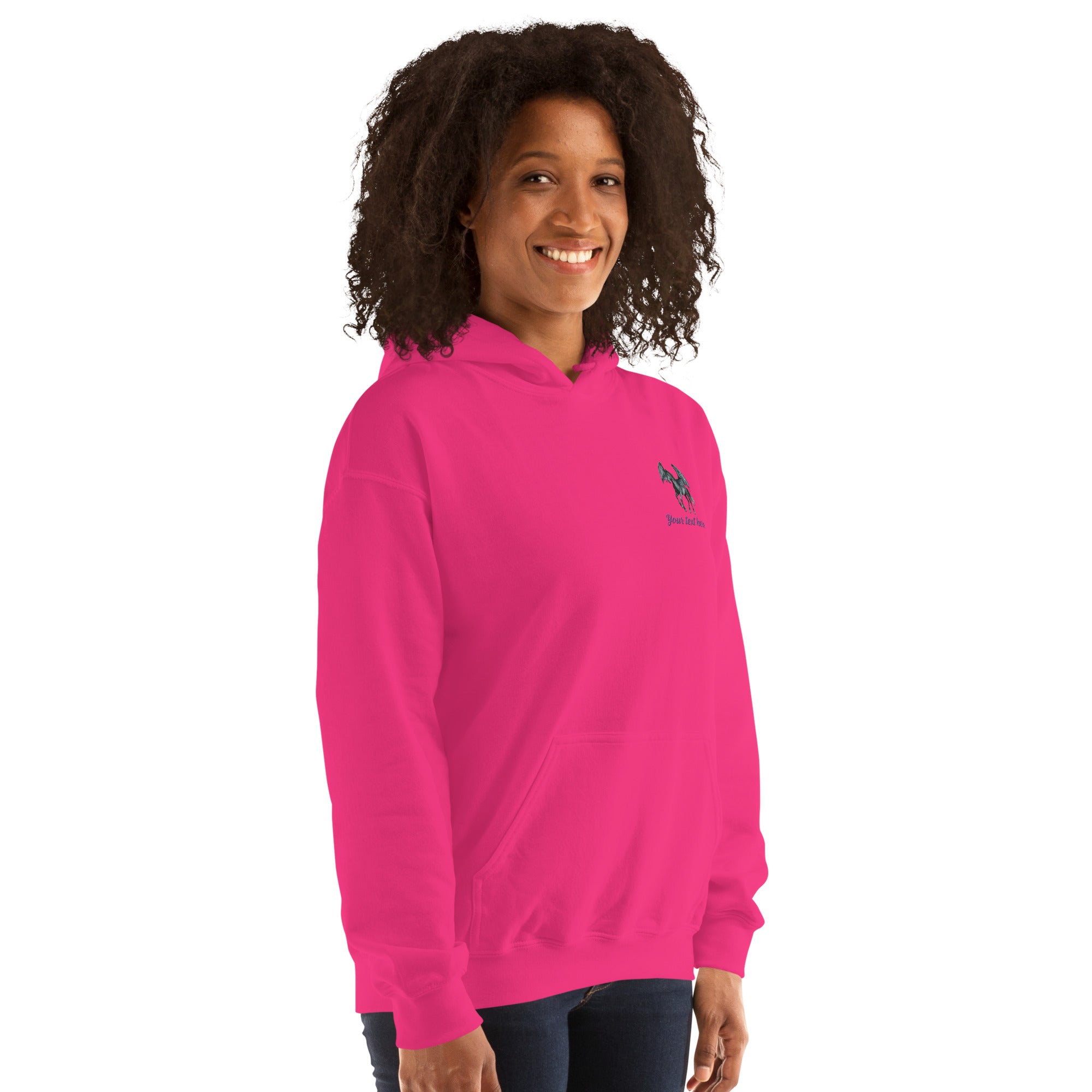 Customizable Western Spooky Hoodie | Embroidered Front & Day of the Dead Cowgirl Back Design - view 32
