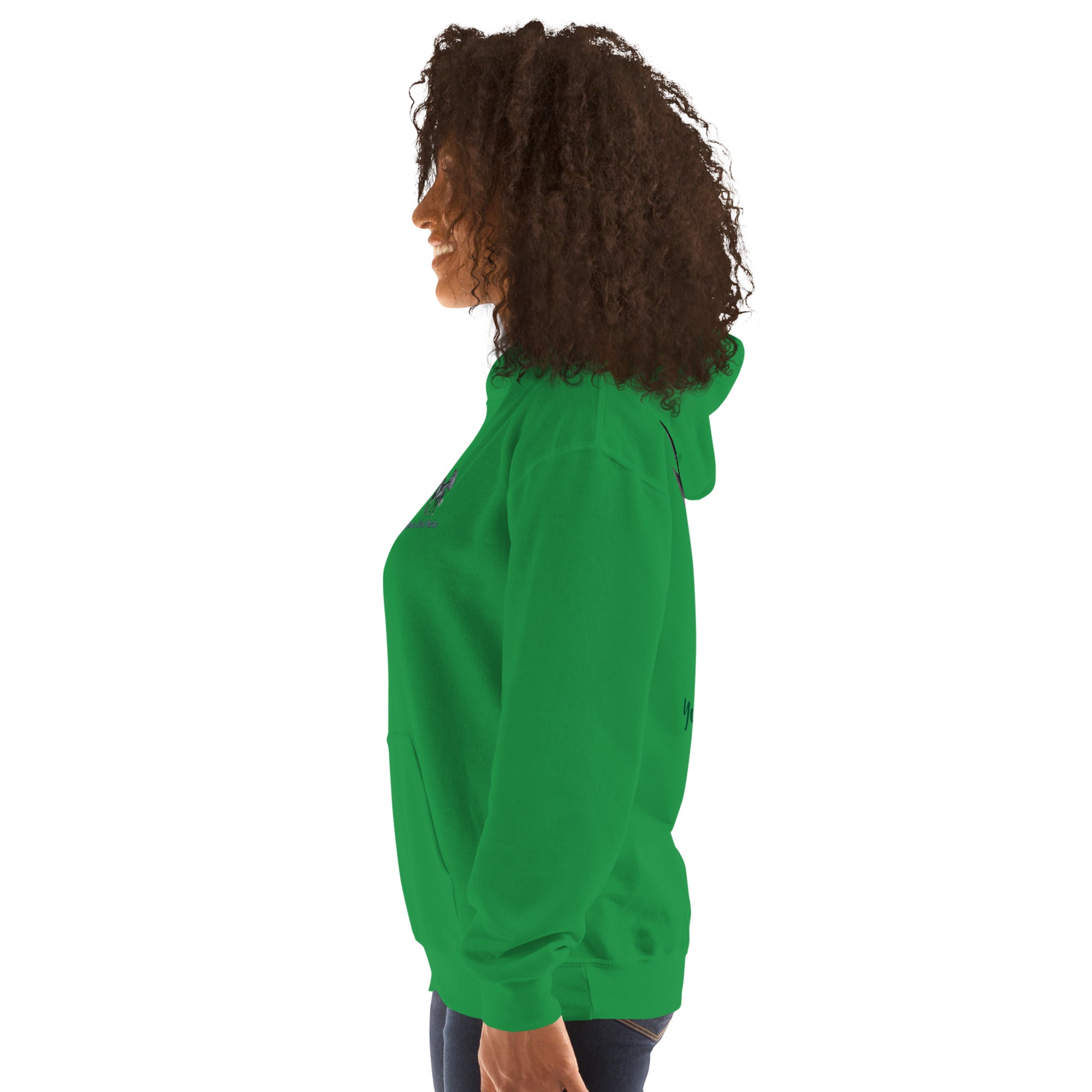 Customizable Western Spooky Hoodie | Embroidered Front & Day of the Dead Cowgirl Back Design - view 36