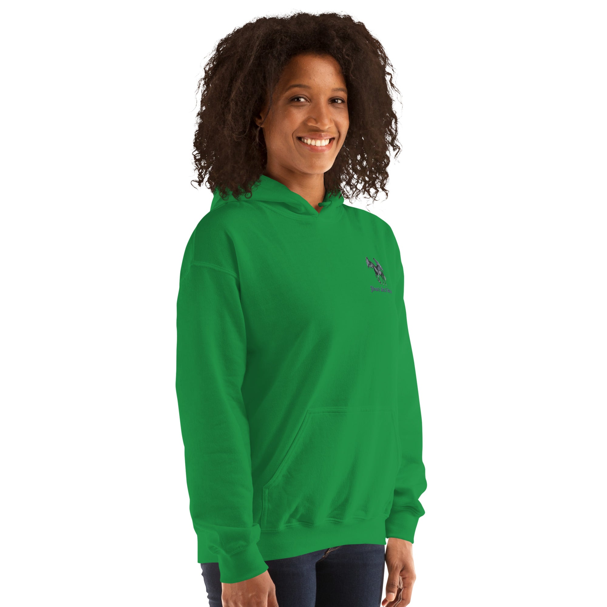 Customizable Western Spooky Hoodie | Embroidered Front & Day of the Dead Cowgirl Back Design - view 39