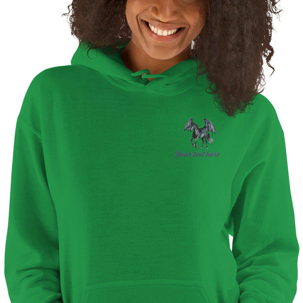 Customizable Western Spooky Hoodie | Embroidered Front & Day of the Dead Cowgirl Back Design - view 34