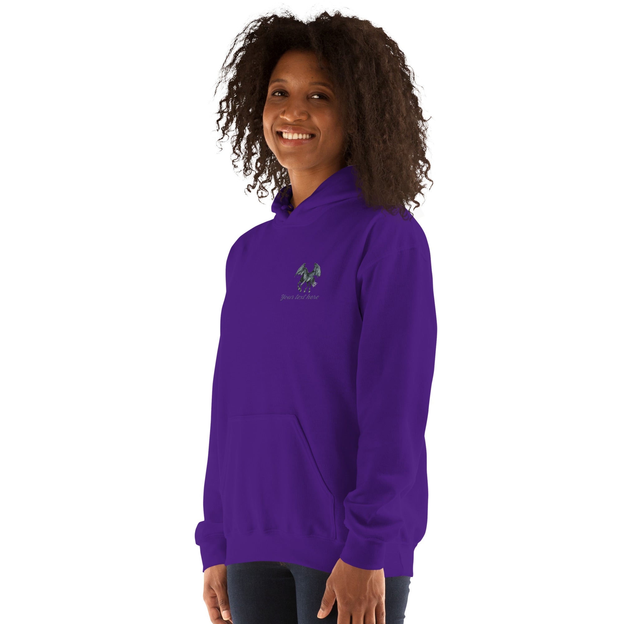 Customizable Western Spooky Hoodie | Embroidered Front & Day of the Dead Cowgirl Back Design - view 9