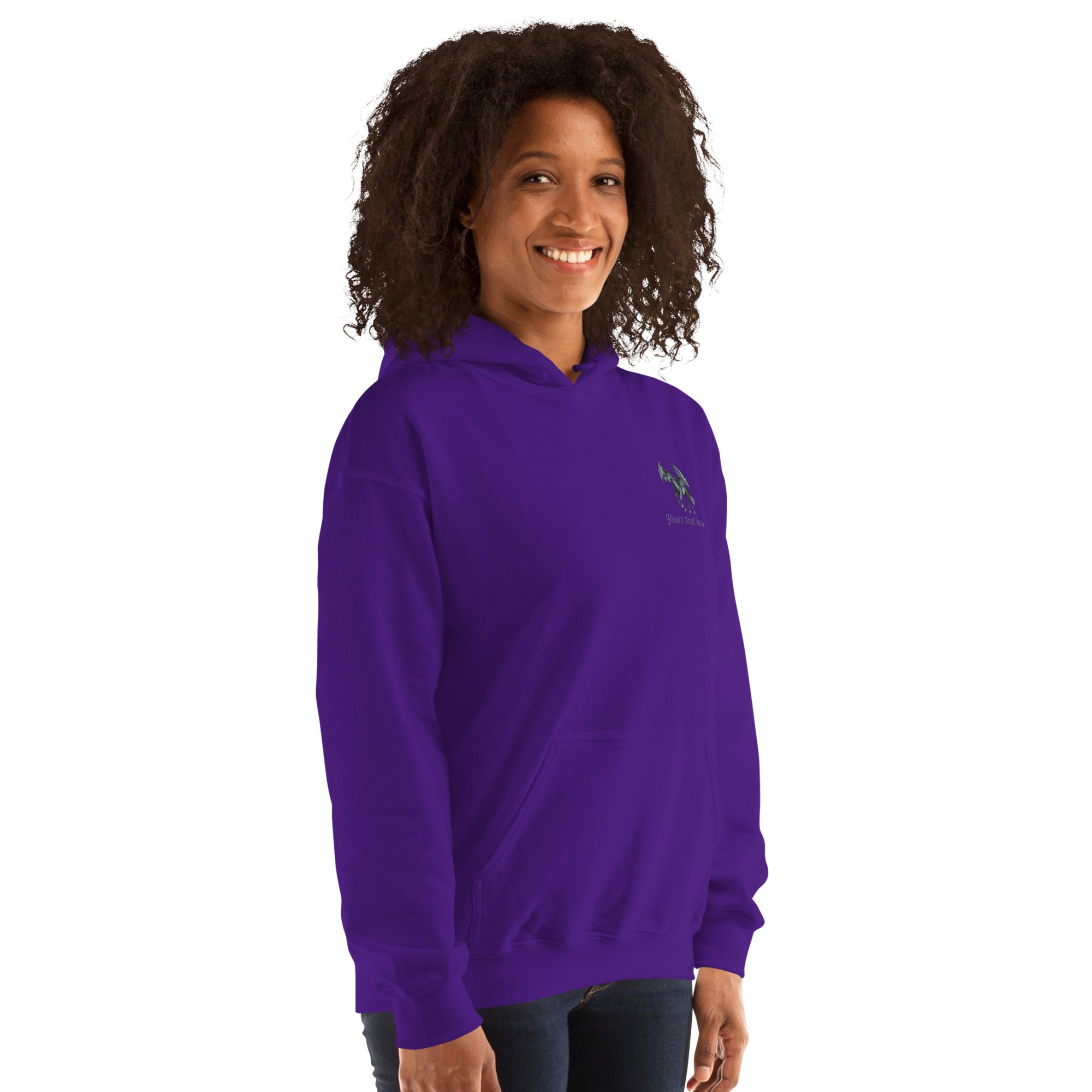 Customizable Western Spooky Hoodie | Embroidered Front & Day of the Dead Cowgirl Back Design - view 11
