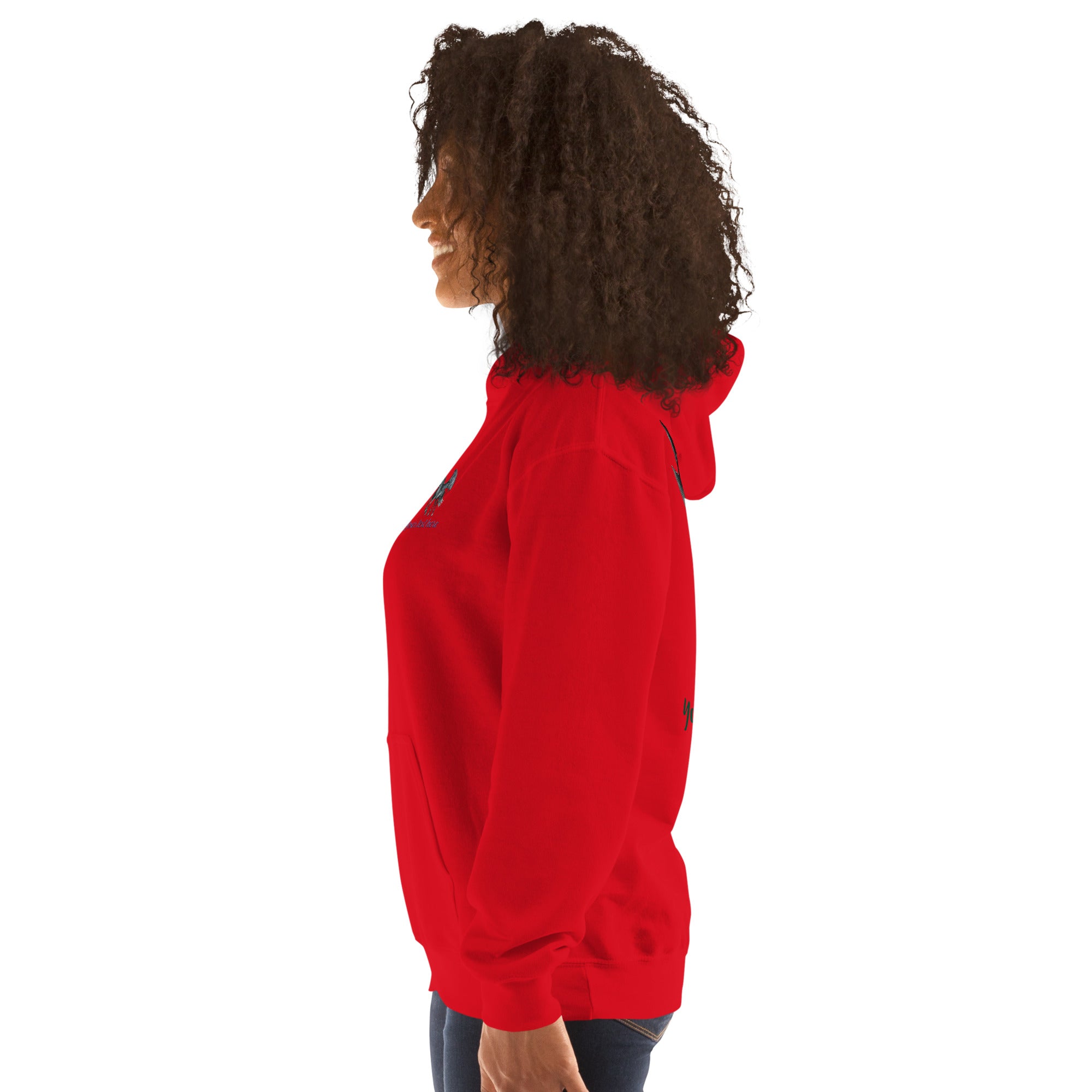 Customizable Western Spooky Hoodie | Embroidered Front & Day of the Dead Cowgirl Back Design - view 15