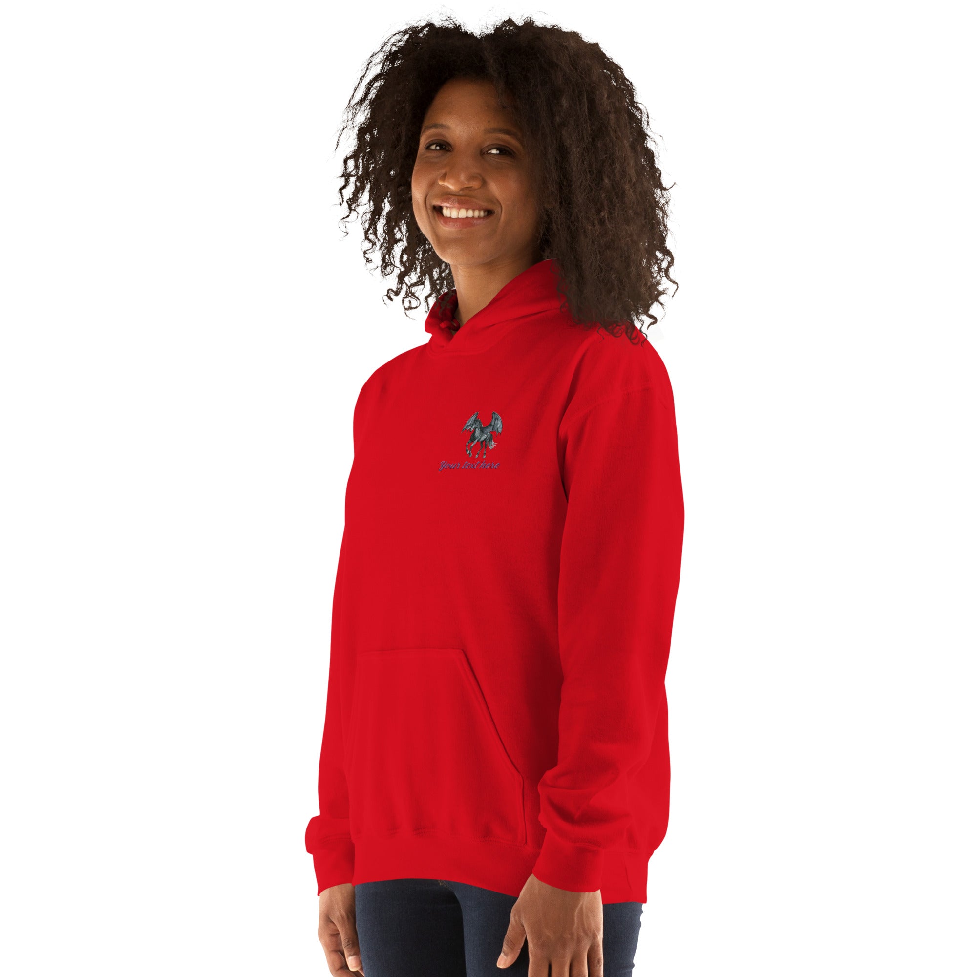 Customizable Western Spooky Hoodie | Embroidered Front & Day of the Dead Cowgirl Back Design - view 16