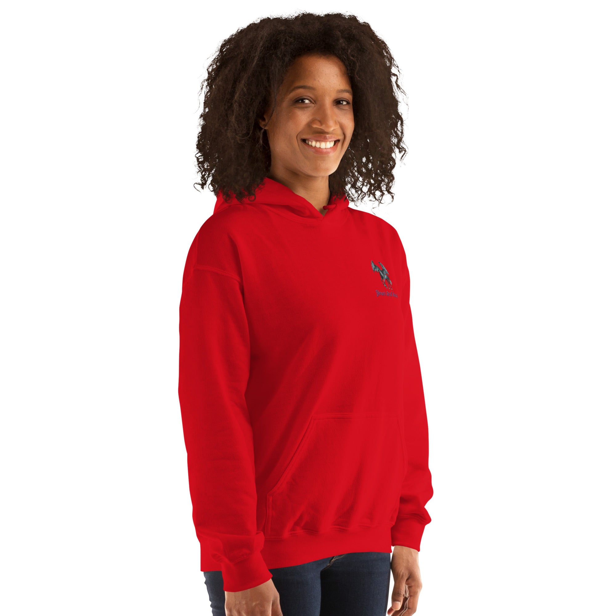 Customizable Western Spooky Hoodie | Embroidered Front & Day of the Dead Cowgirl Back Design - view 18