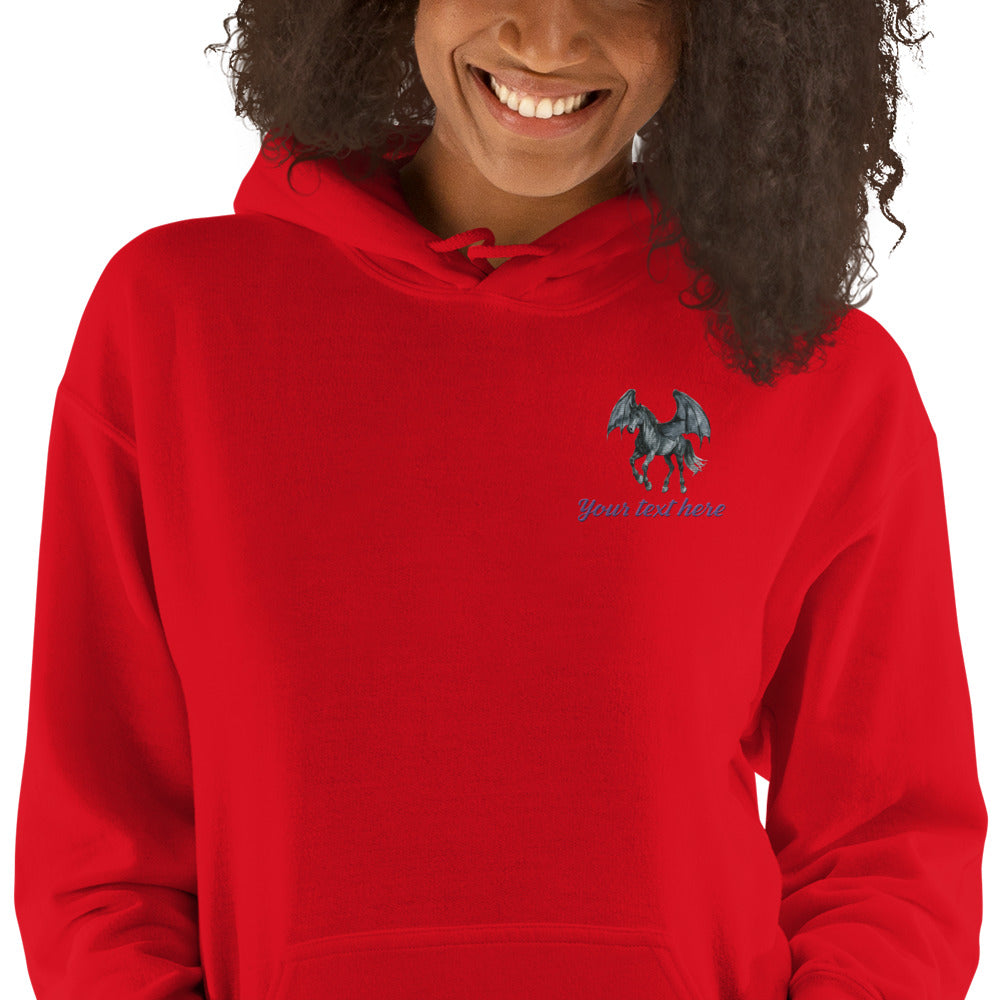 Customizable Western Spooky Hoodie | Embroidered Front & Day of the Dead Cowgirl Back Design - view 13