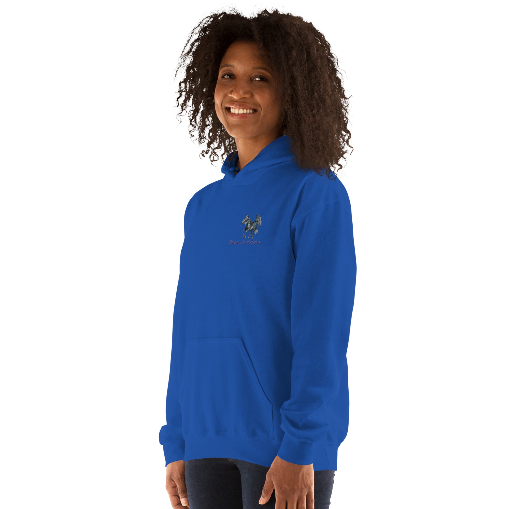 Customizable Western Spooky Hoodie | Embroidered Front & Day of the Dead Cowgirl Back Design - view 23