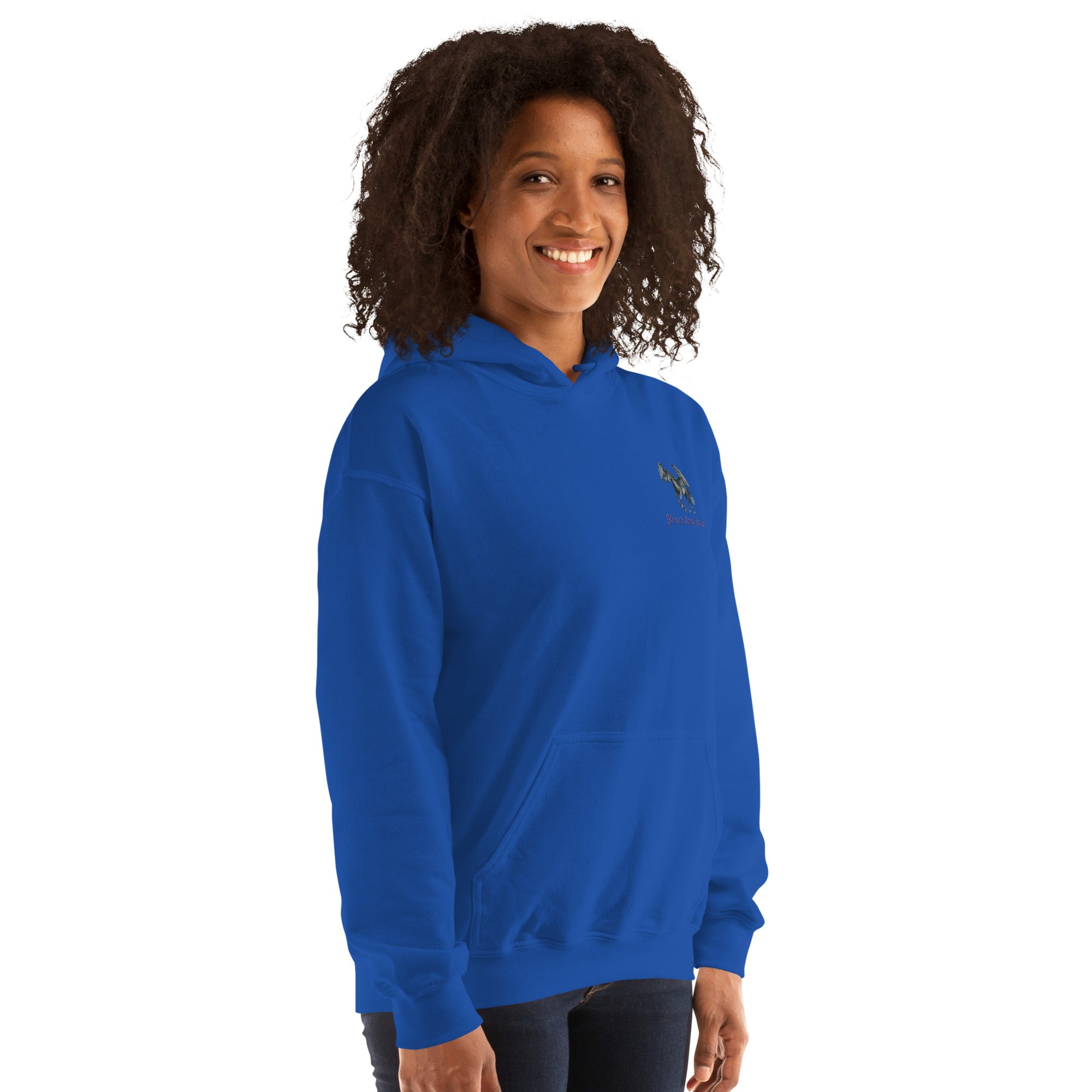 Customizable Western Spooky Hoodie | Embroidered Front & Day of the Dead Cowgirl Back Design - view 25