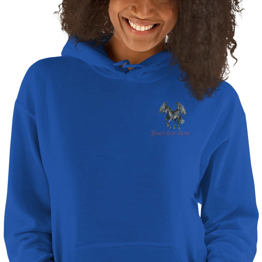 Customizable Western Spooky Hoodie | Embroidered Front & Day of the Dead Cowgirl Back Design - view 20