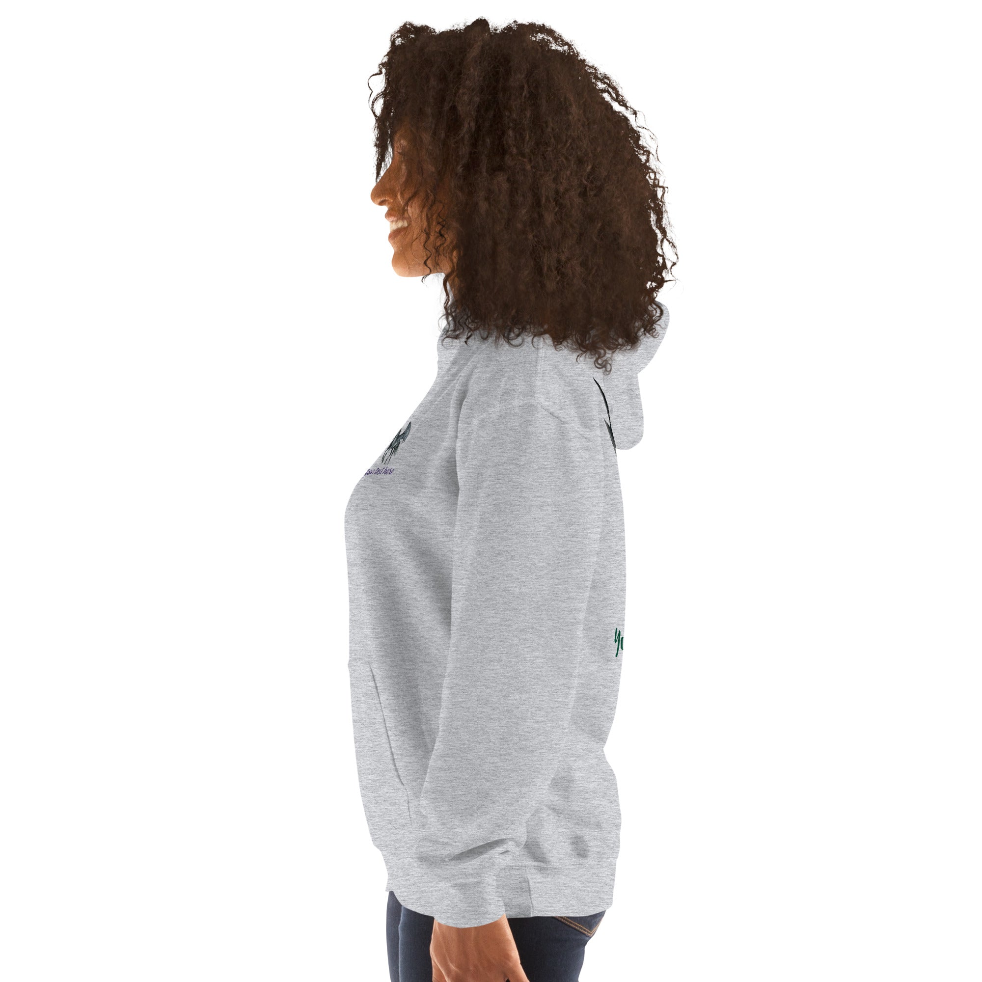 Customizable Western Spooky Hoodie | Embroidered Front & Day of the Dead Cowgirl Back Design - view 50