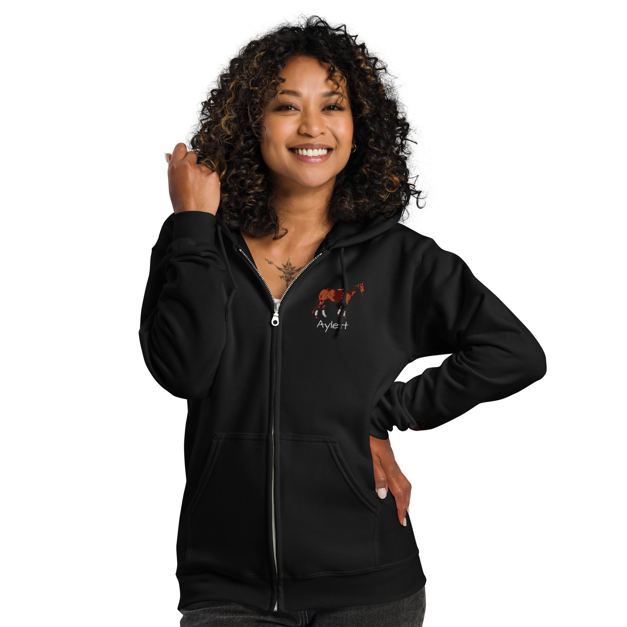 Sandocs Royal Queen „aka Queeny“ Hoody – Unisex-Kapuzenpullover mit Reißverschluss aus schwerer Mischung